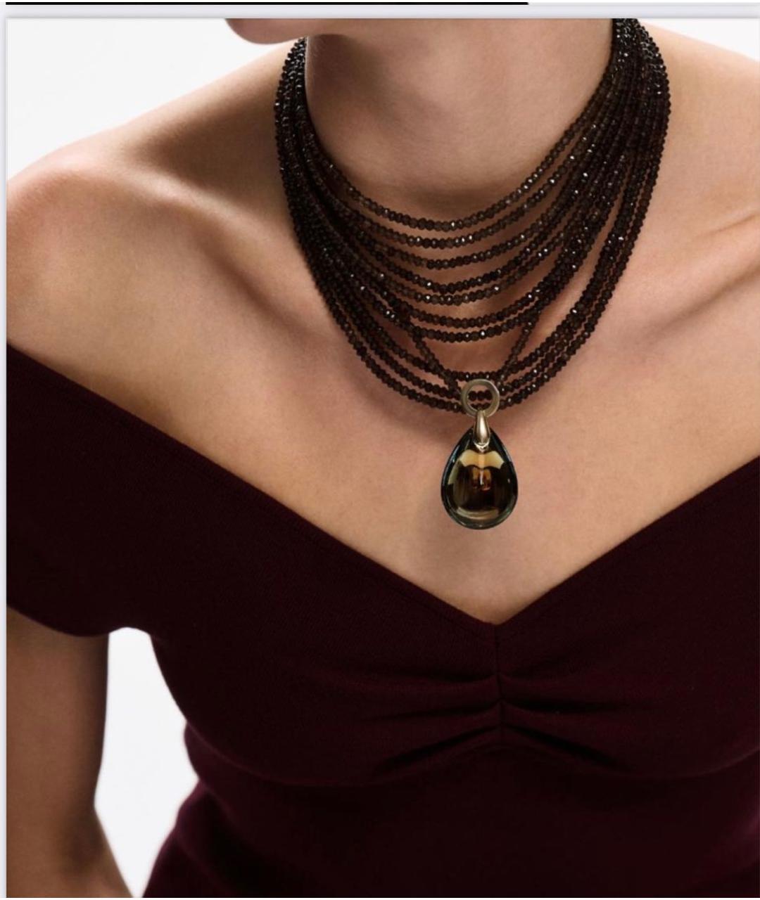 BACCARAT Фиолетовое серебряное колье, фото 8