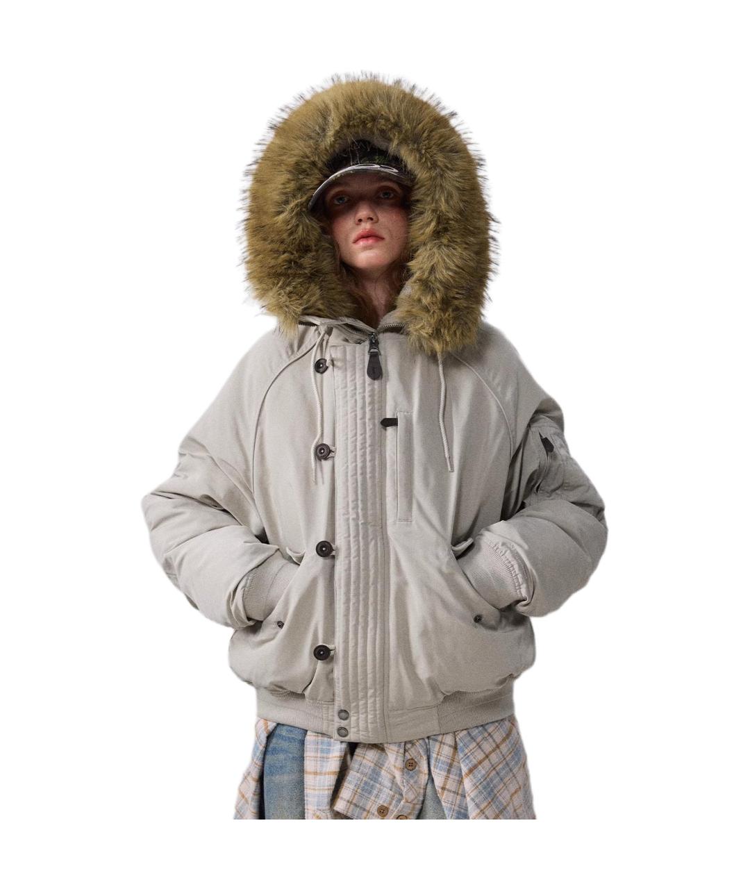 NOTHOMME Бежевый полиэстеровый пуховик, фото 3