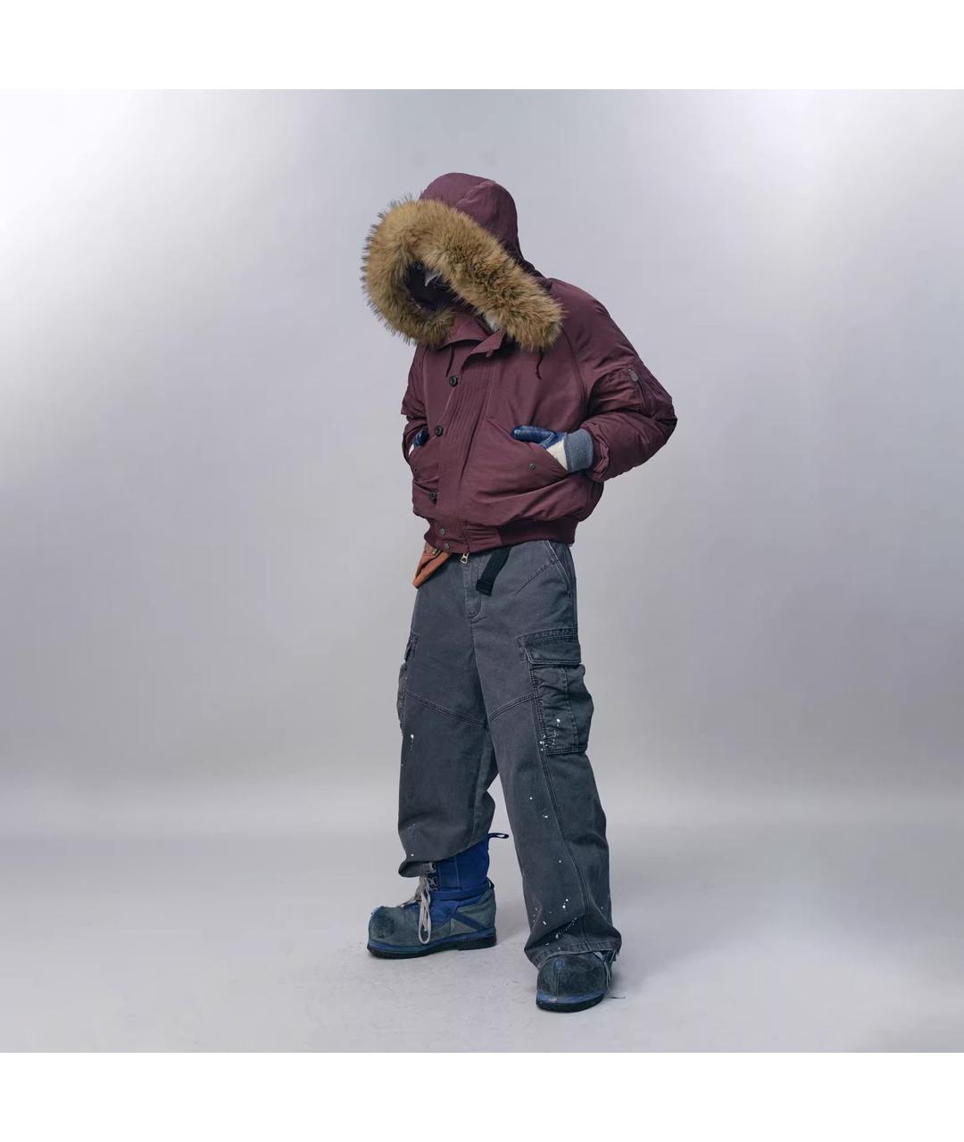 NOTHOMME Бордовый полиэстеровый пуховик, фото 5