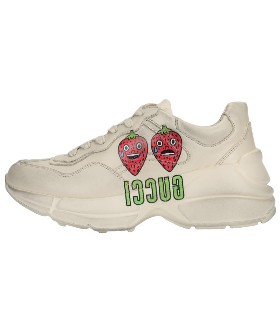 GUCCI Кожаные кроссовки, фото 6