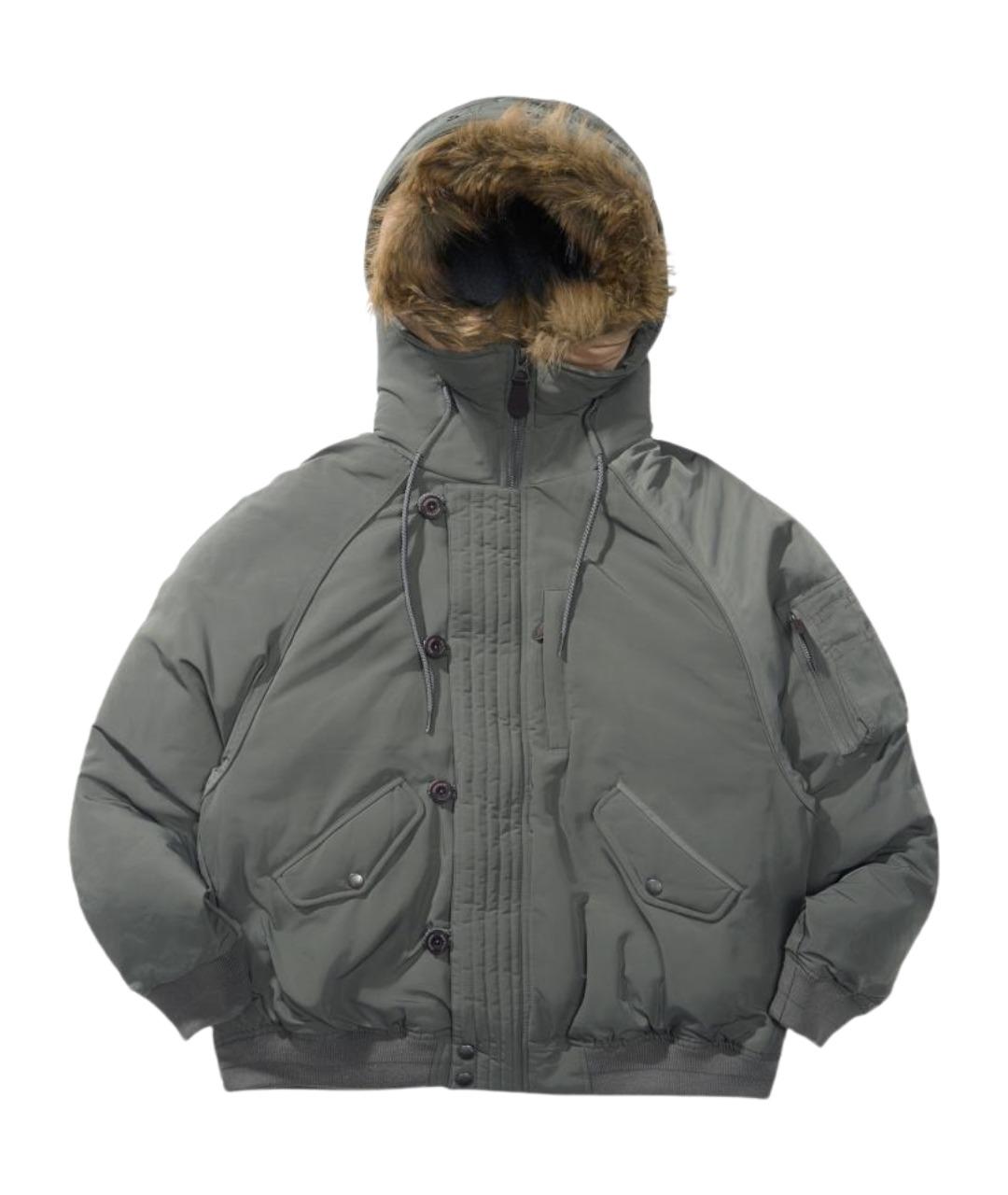 NOTHOMME Хаки полиэстеровый пуховик, фото 1