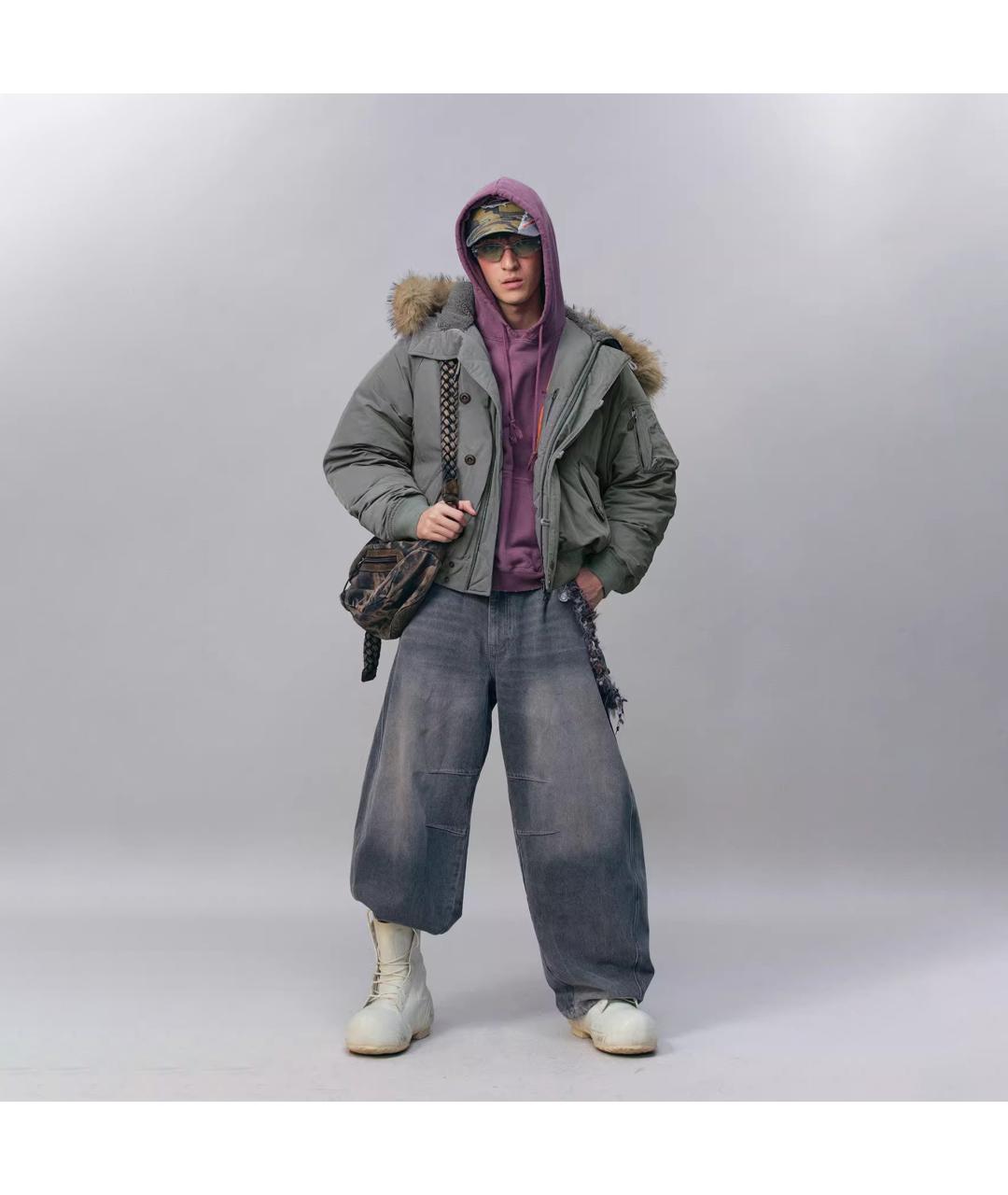 NOTHOMME Хаки полиэстеровый пуховик, фото 5