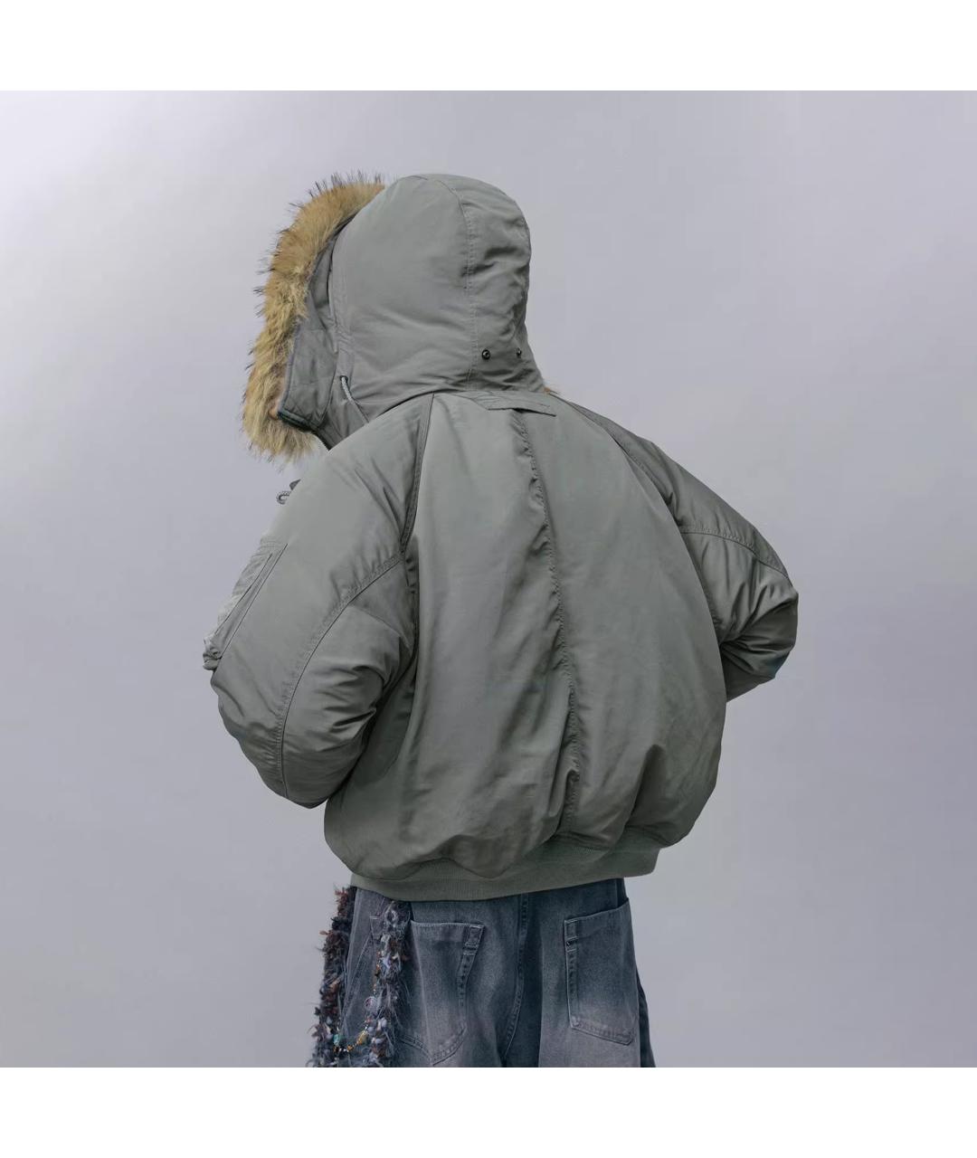 NOTHOMME Хаки полиэстеровый пуховик, фото 4