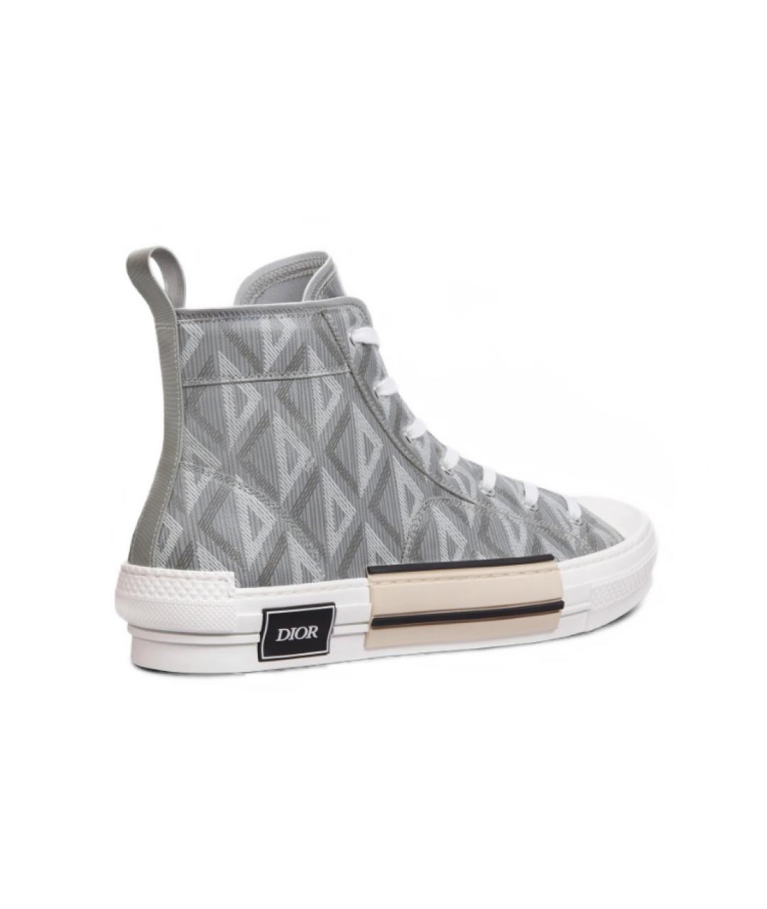 CHRISTIAN DIOR Серые высокие кроссовки / кеды, фото 5