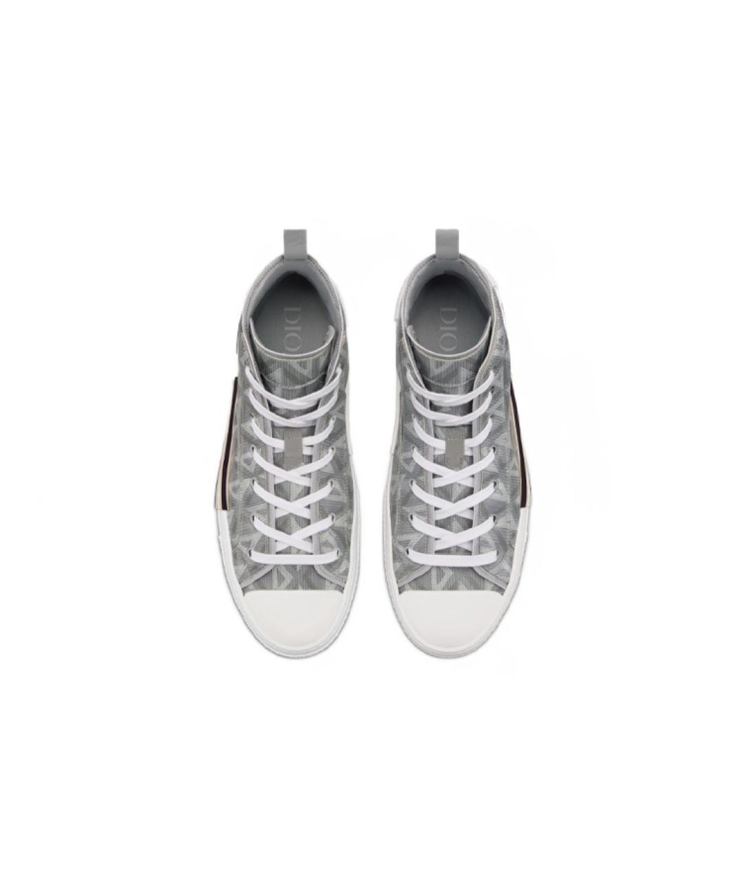 CHRISTIAN DIOR Серые высокие кроссовки / кеды, фото 4