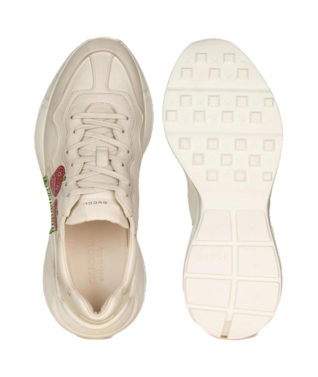 GUCCI Кожаные низкие кроссовки / кеды, фото 5