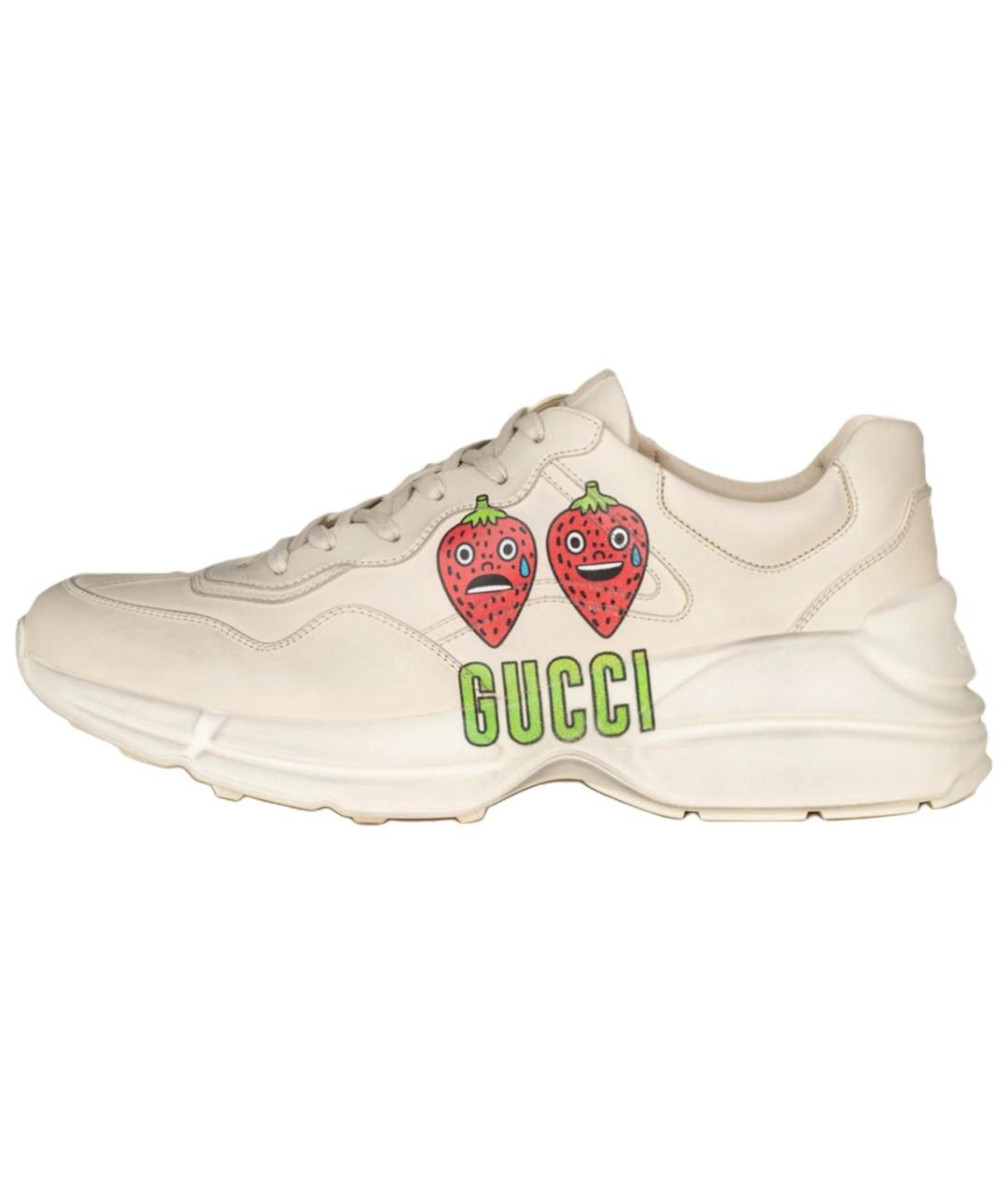 GUCCI Кожаные низкие кроссовки / кеды, фото 6