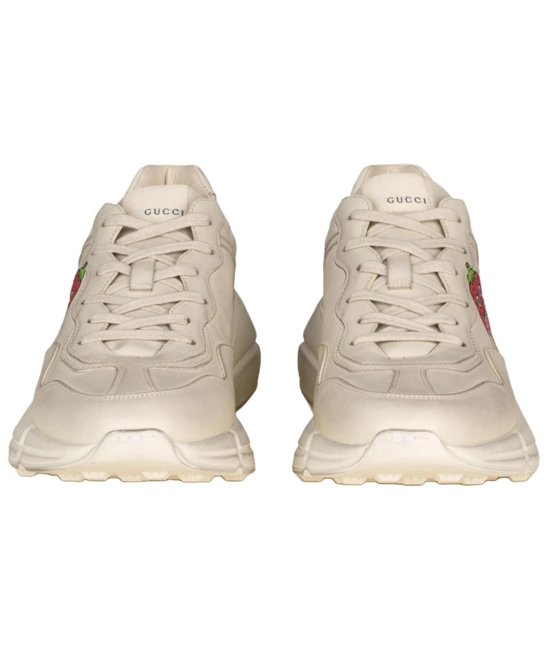 GUCCI Кожаные низкие кроссовки / кеды, фото 3