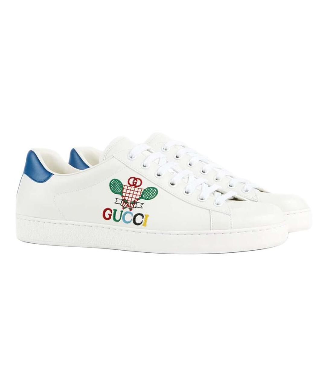 GUCCI Кожаные низкие кроссовки / кеды, фото 2