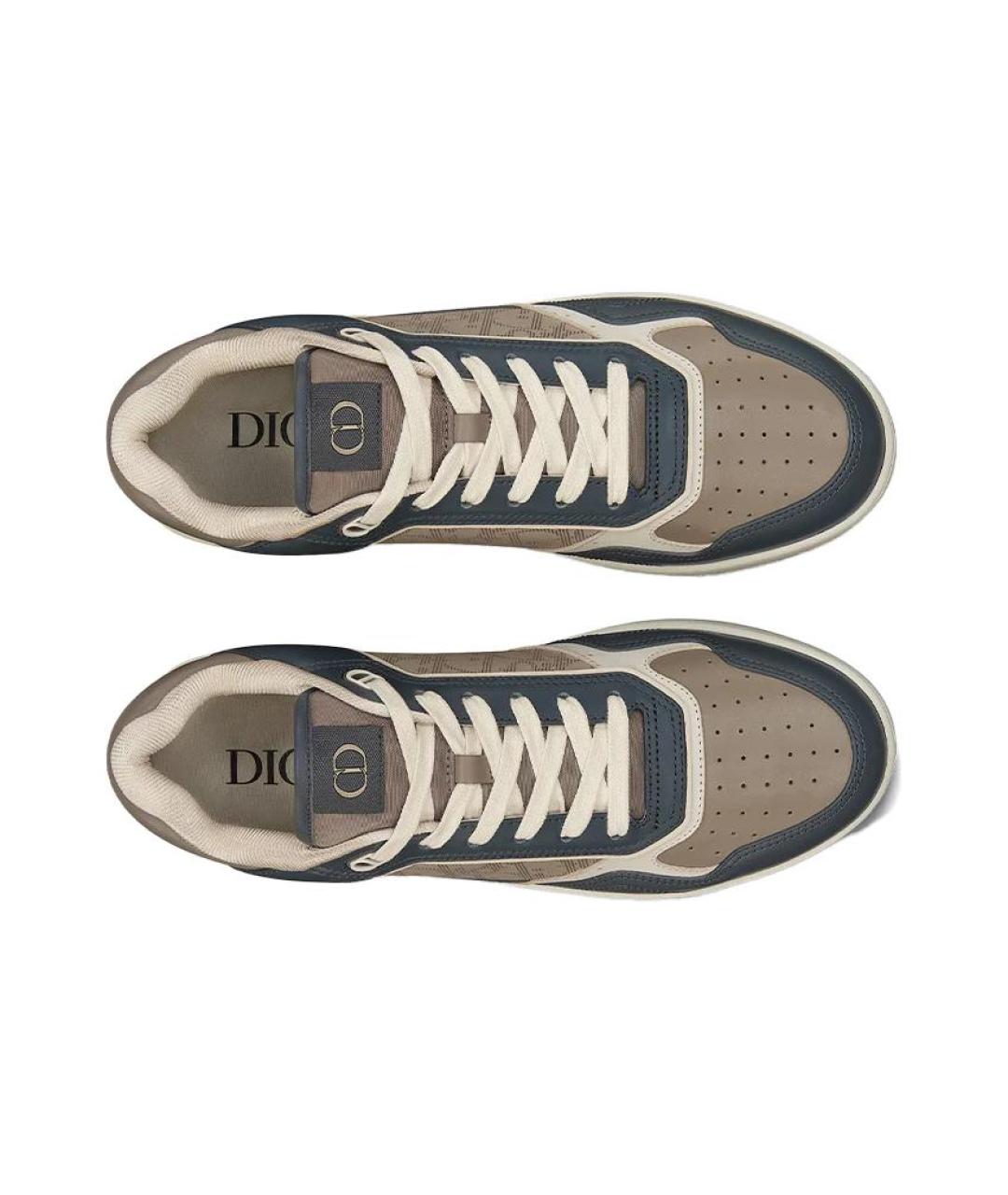 CHRISTIAN DIOR Коричневые кожаные низкие кроссовки / кеды, фото 4