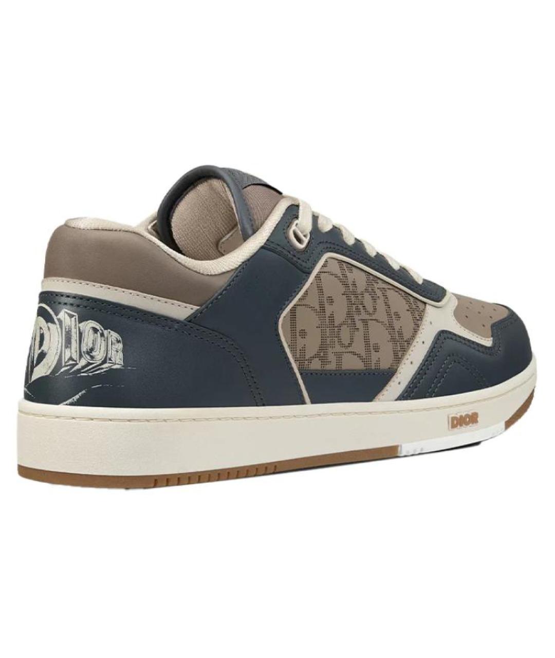 CHRISTIAN DIOR Коричневые кожаные низкие кроссовки / кеды, фото 3