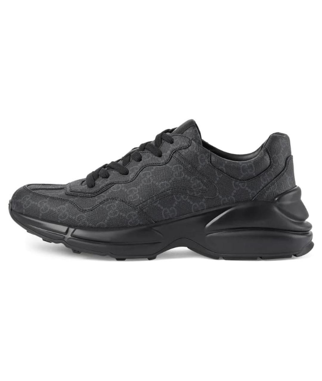 GUCCI Черные низкие кроссовки / кеды, фото 6