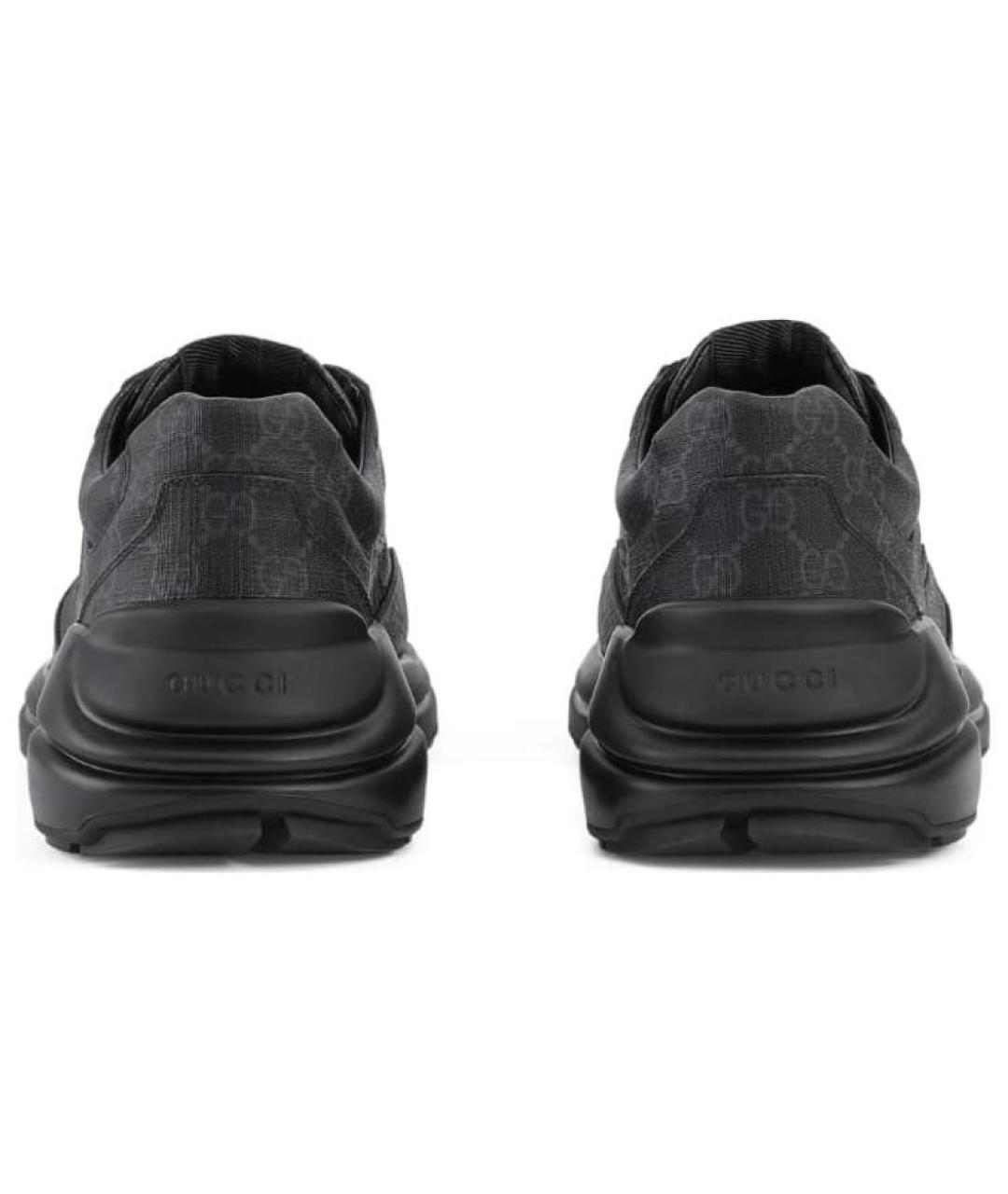 GUCCI Черные низкие кроссовки / кеды, фото 4