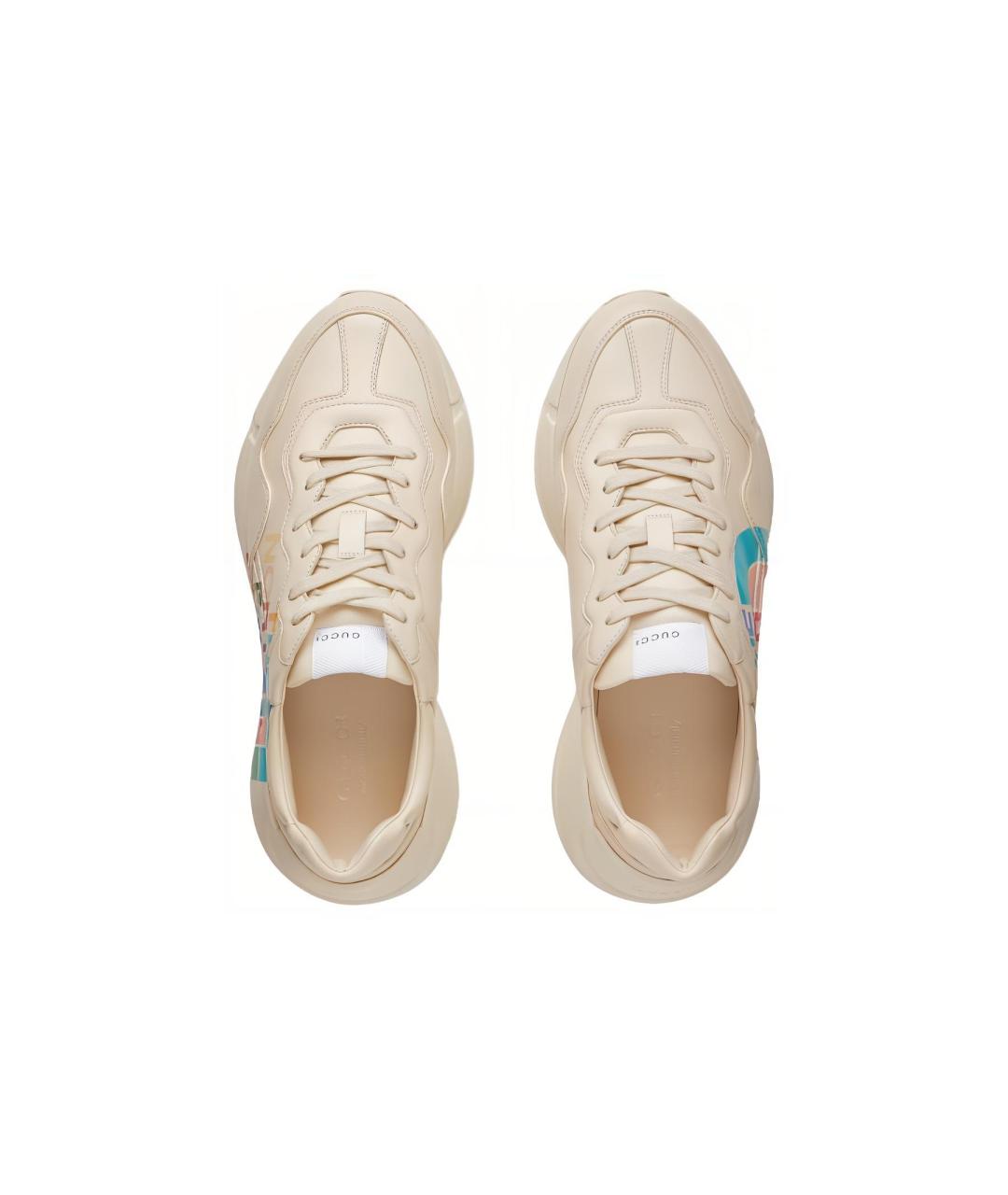 GUCCI Кожаные низкие кроссовки / кеды, фото 3