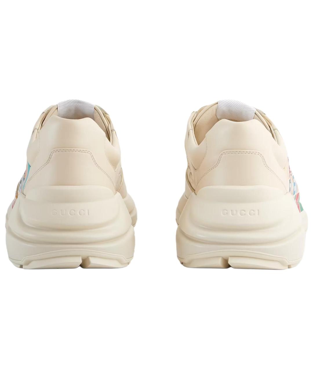 GUCCI Кожаные низкие кроссовки / кеды, фото 4