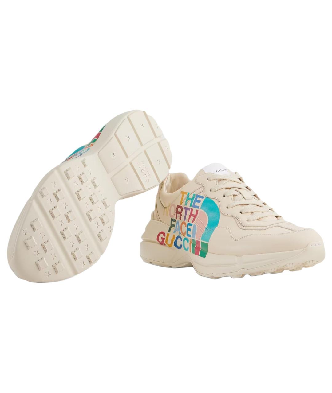 GUCCI Кожаные низкие кроссовки / кеды, фото 5