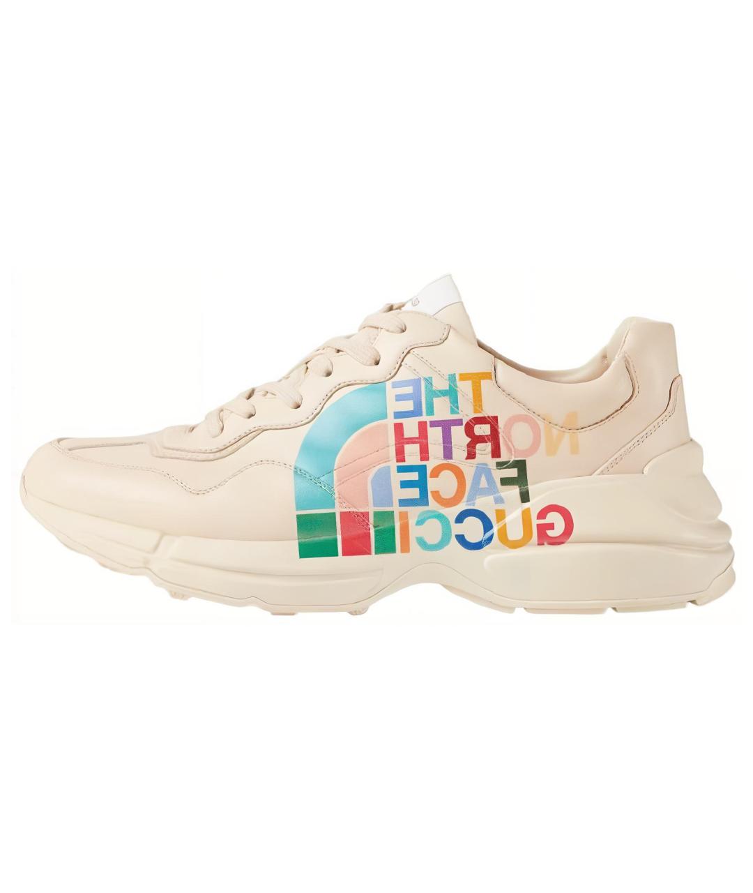 GUCCI Кожаные низкие кроссовки / кеды, фото 6