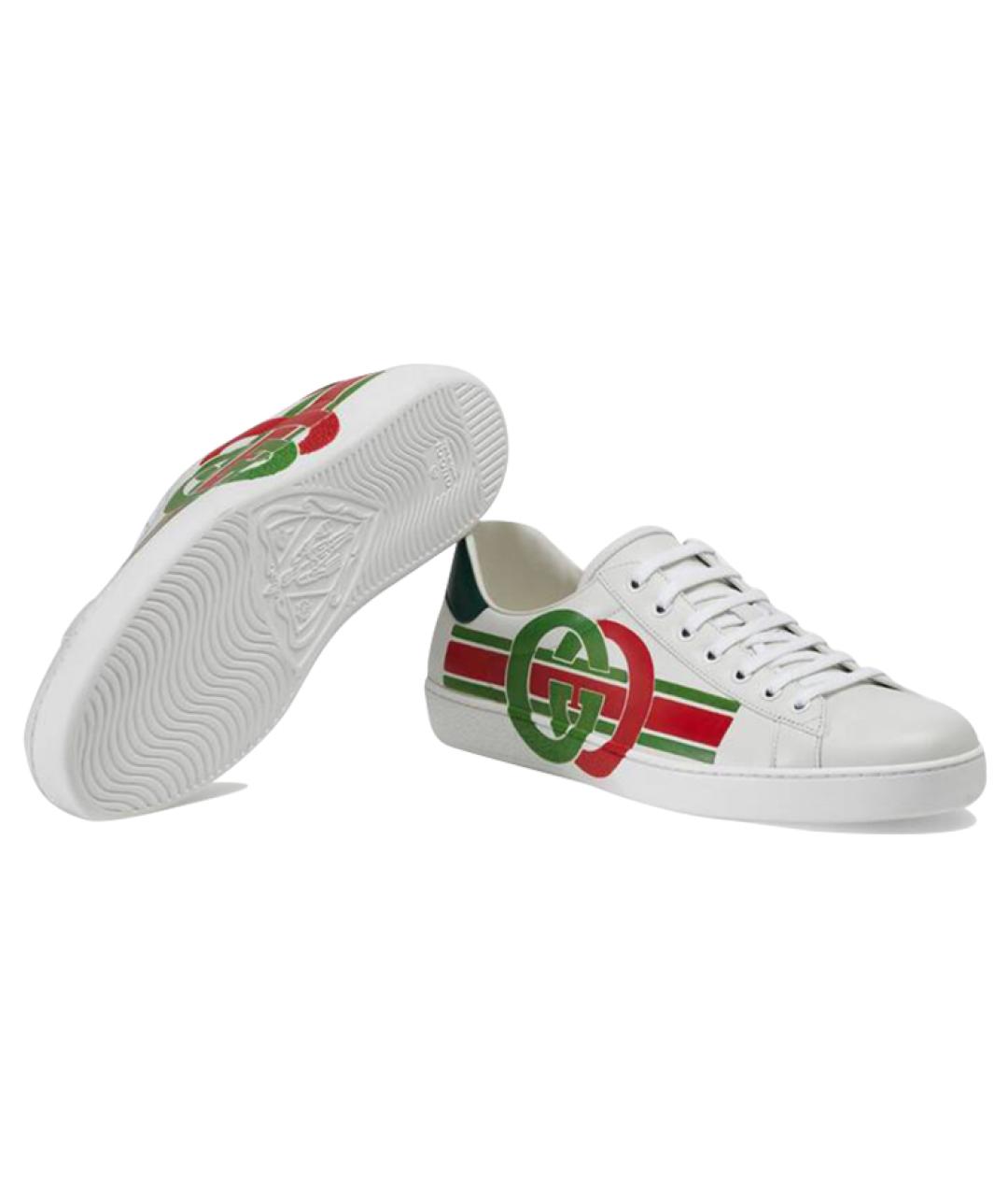 GUCCI Кожаные низкие кроссовки / кеды, фото 3