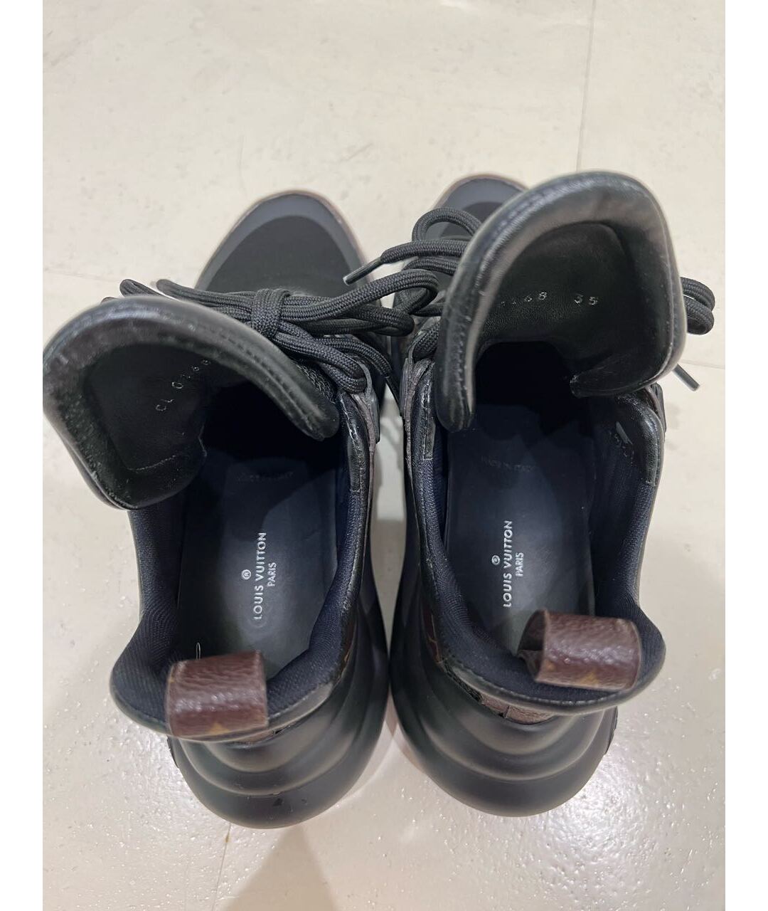 LOUIS VUITTON PRE-OWNED Черные кроссовки, фото 3