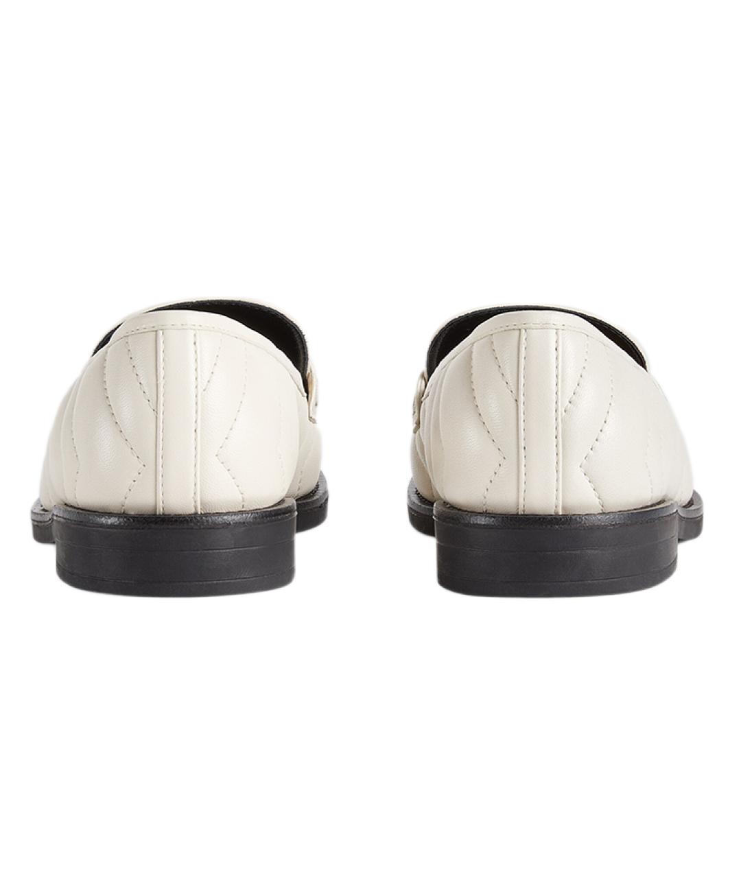 GUCCI Белые кожаные лоферы, фото 5