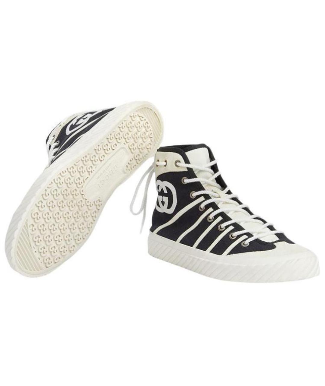 GUCCI Черные высокие кроссовки / кеды, фото 5