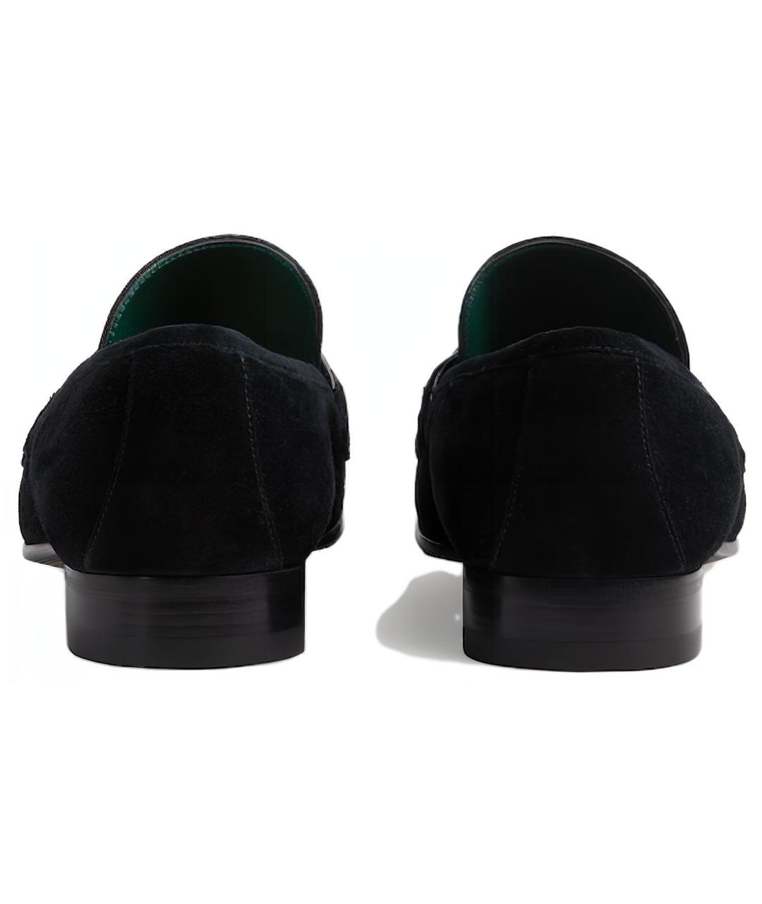 GUCCI Черные замшевые лоферы, фото 5