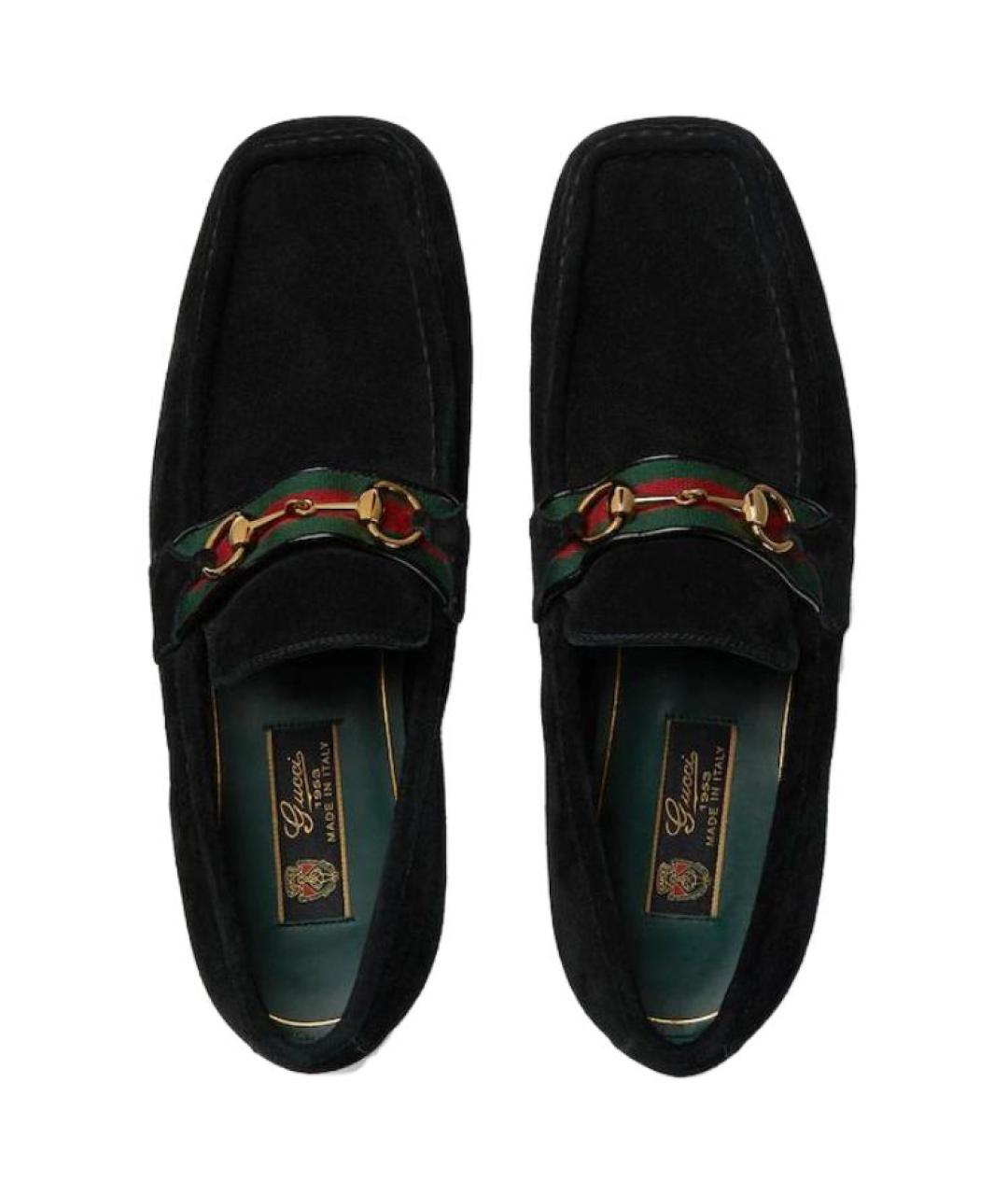 GUCCI Черные замшевые лоферы, фото 4