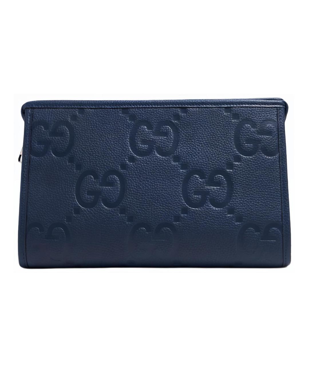 GUCCI Темно-синяя кожаная папка для документов, фото 1