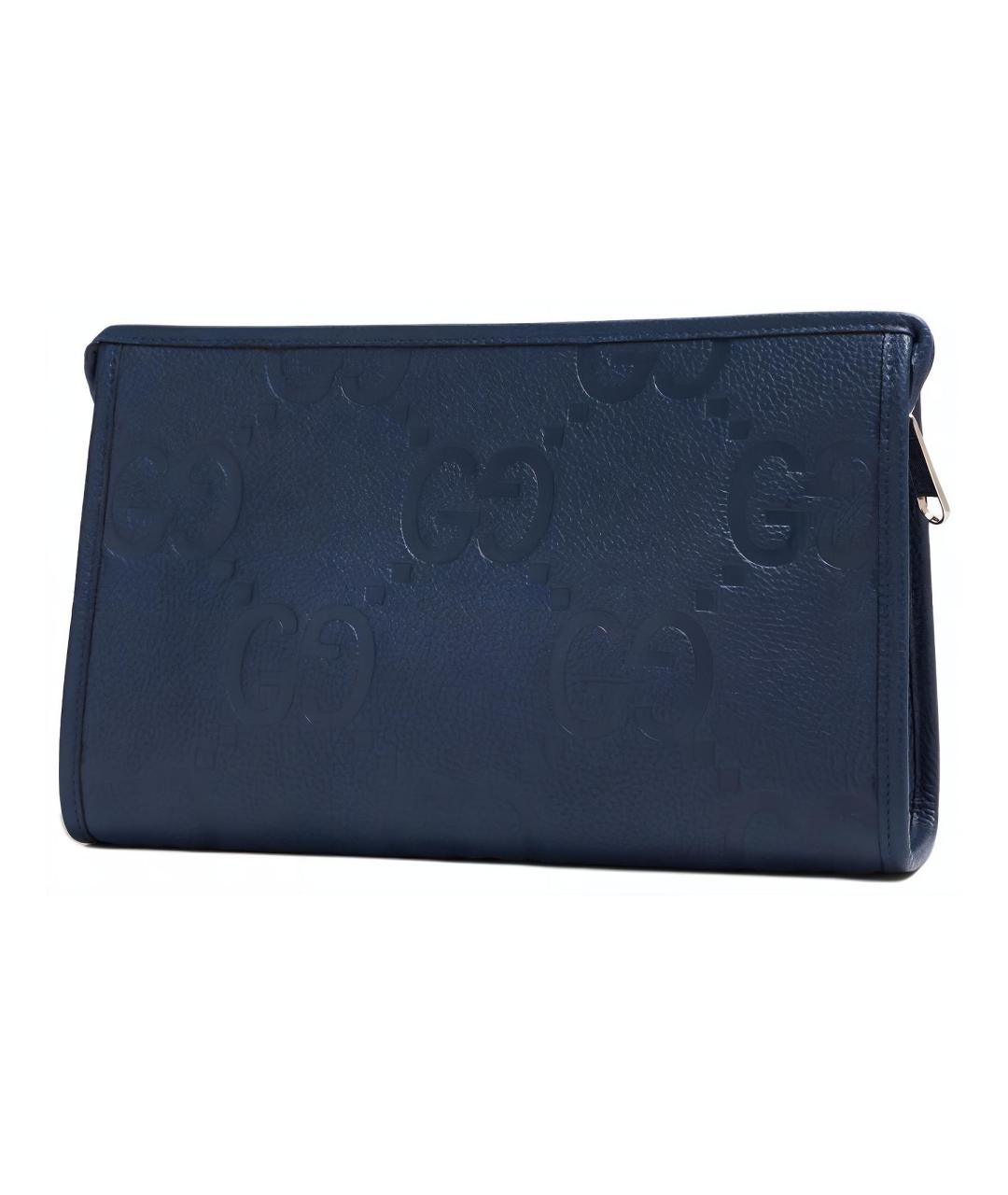 GUCCI Темно-синяя кожаная папка для документов, фото 2