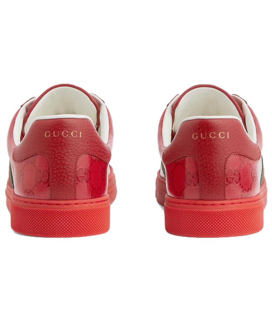 GUCCI Красные низкие кроссовки / кеды, фото 4