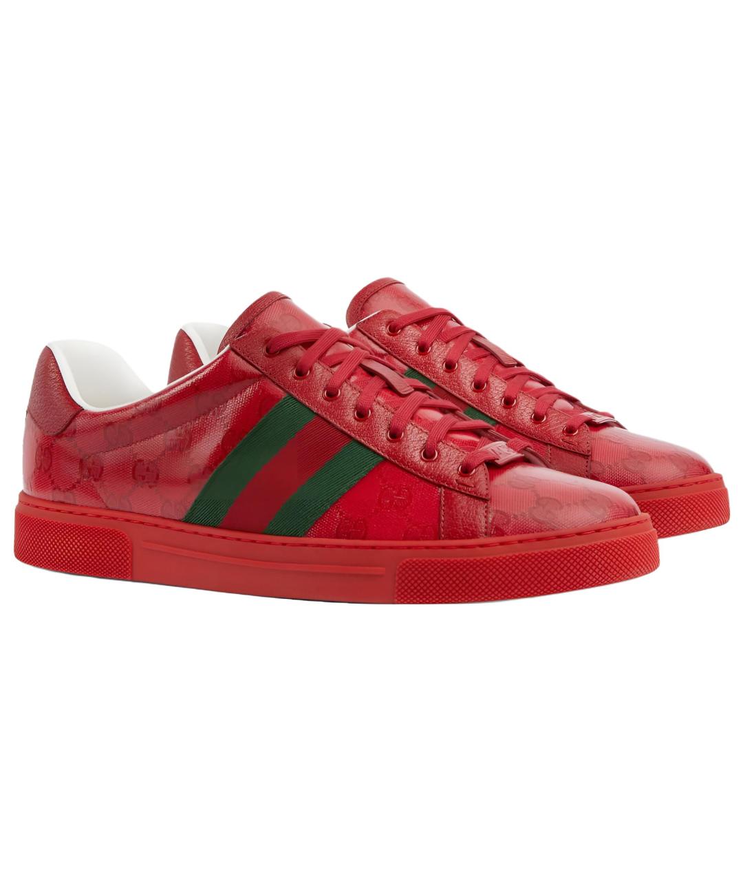 GUCCI Красные низкие кроссовки / кеды, фото 2