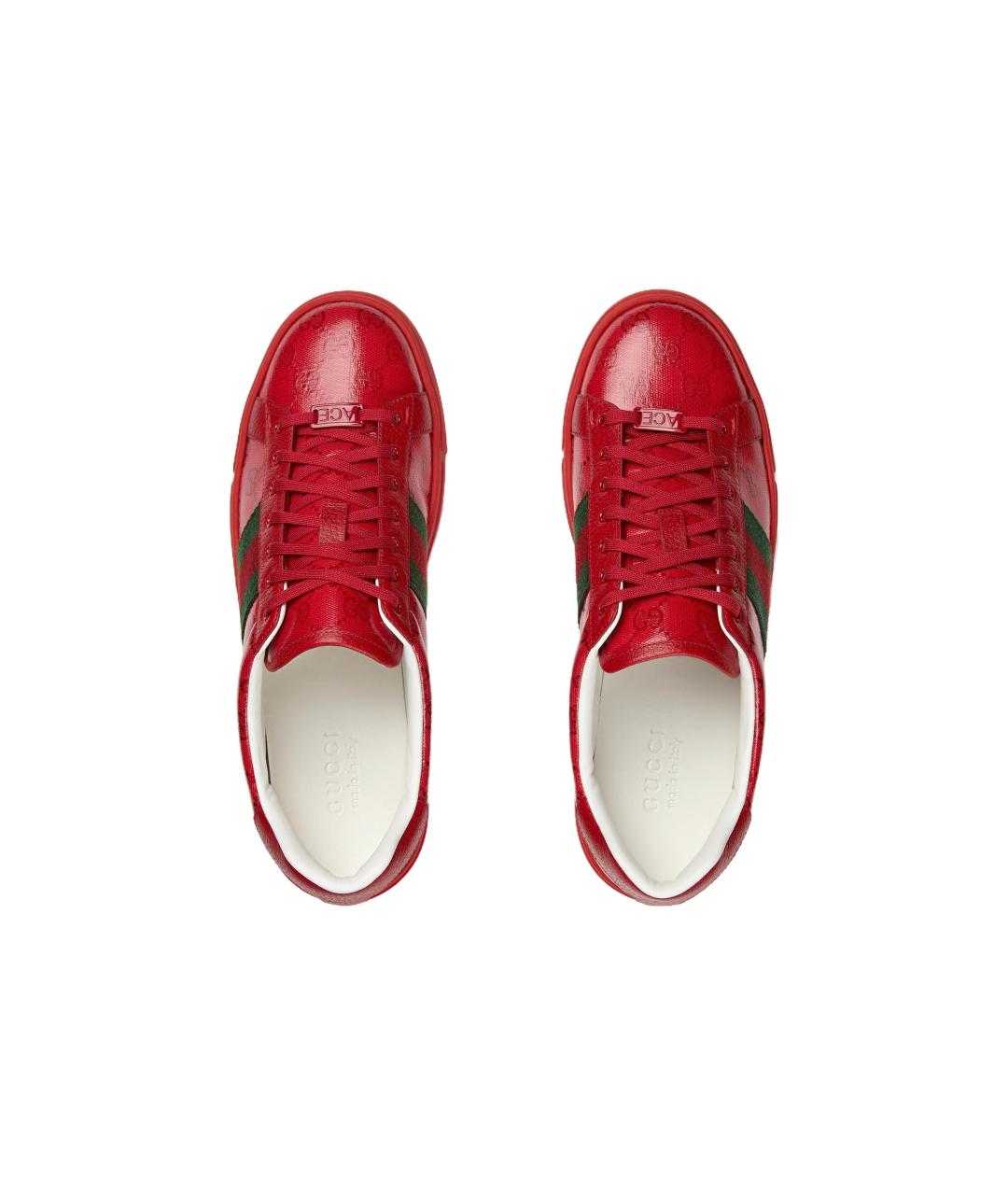 GUCCI Красные низкие кроссовки / кеды, фото 3