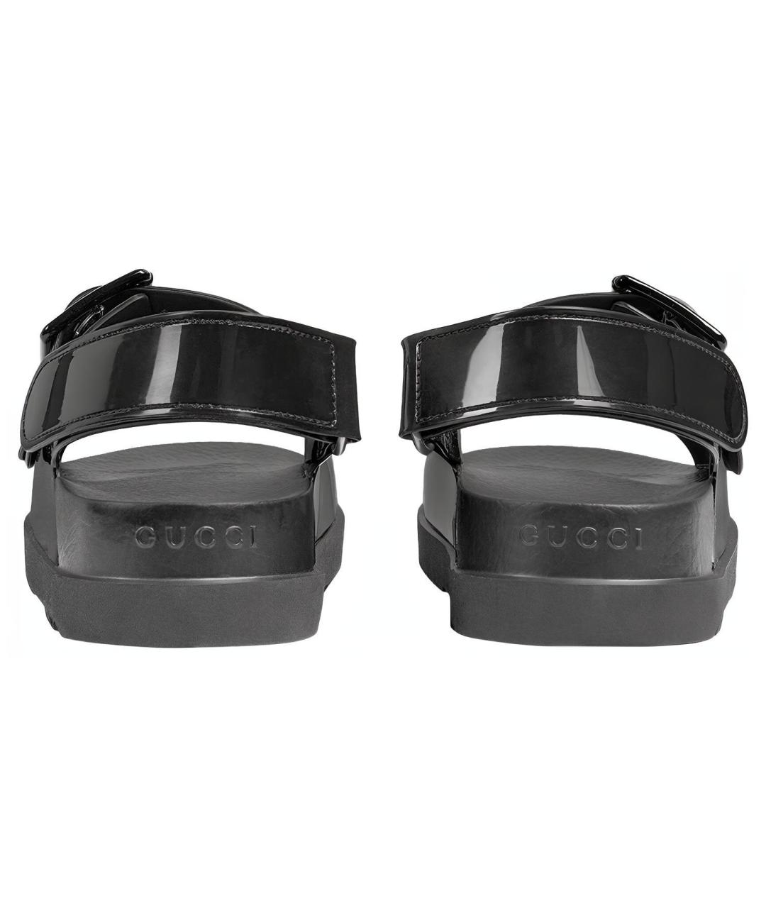 GUCCI Черные сандалии, фото 5