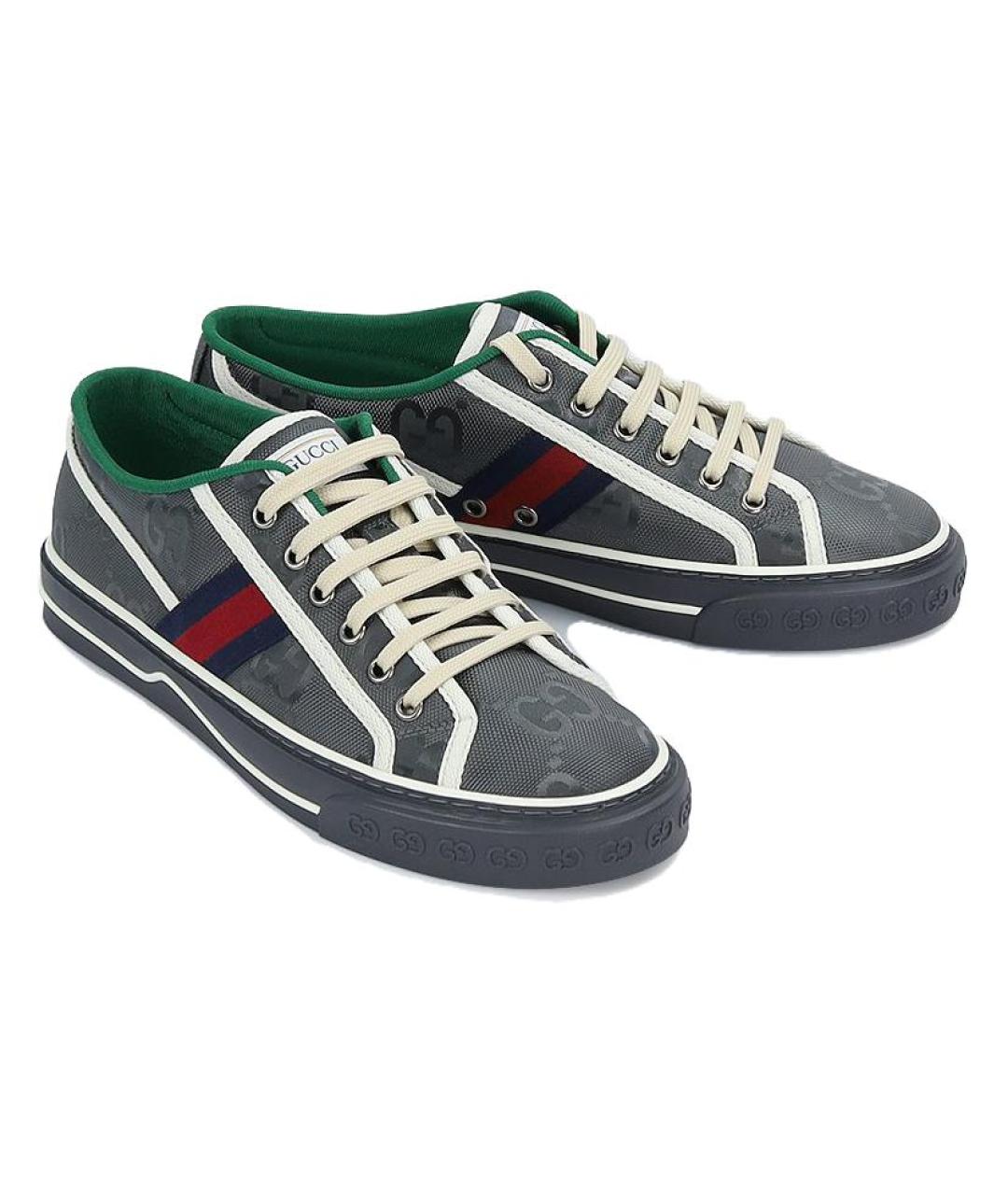 GUCCI Серые низкие кроссовки / кеды, фото 3