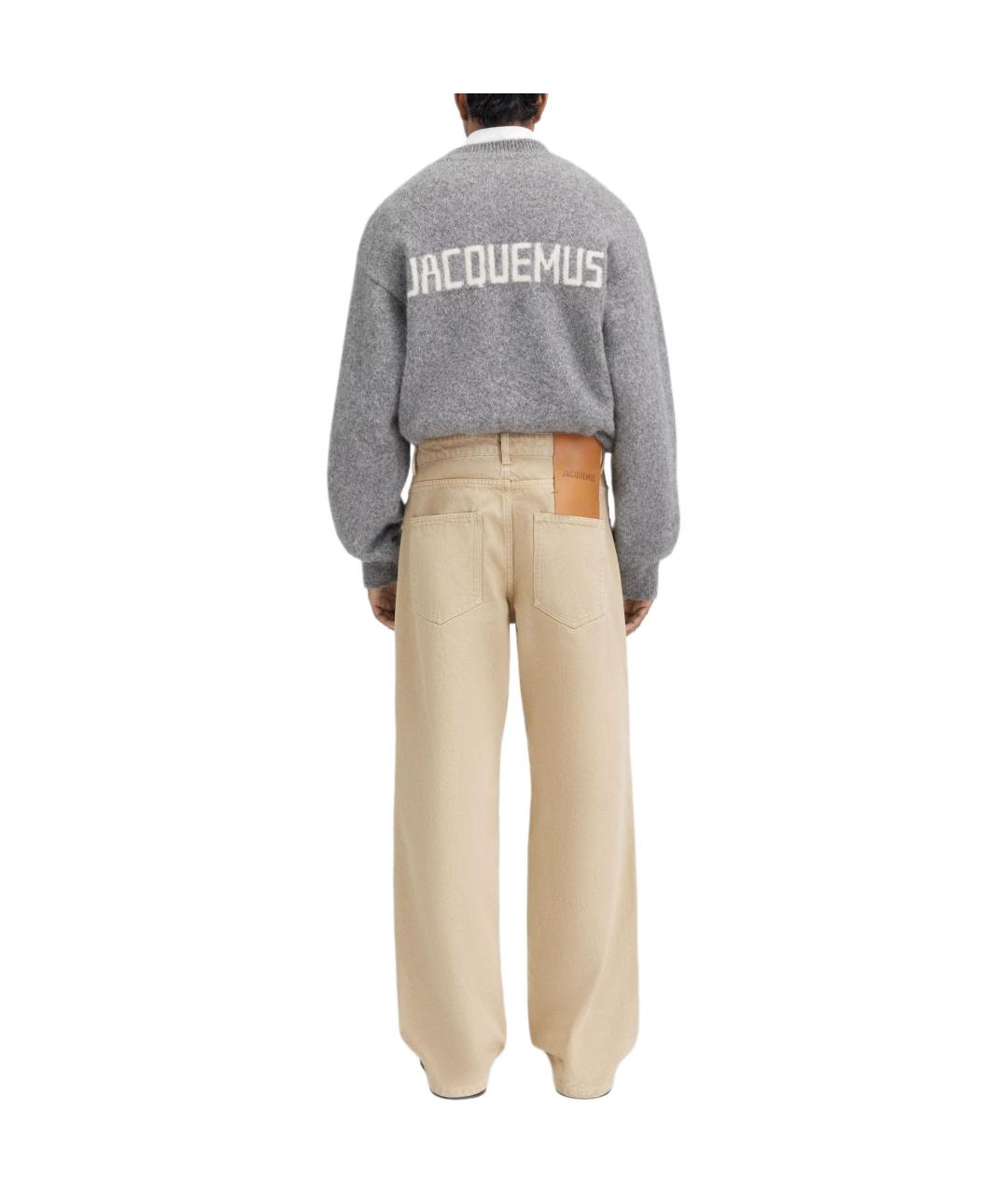 JACQUEMUS Коричневые прямые джинсы, фото 3