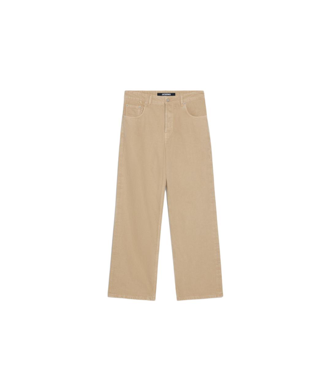 JACQUEMUS Коричневые прямые джинсы, фото 1