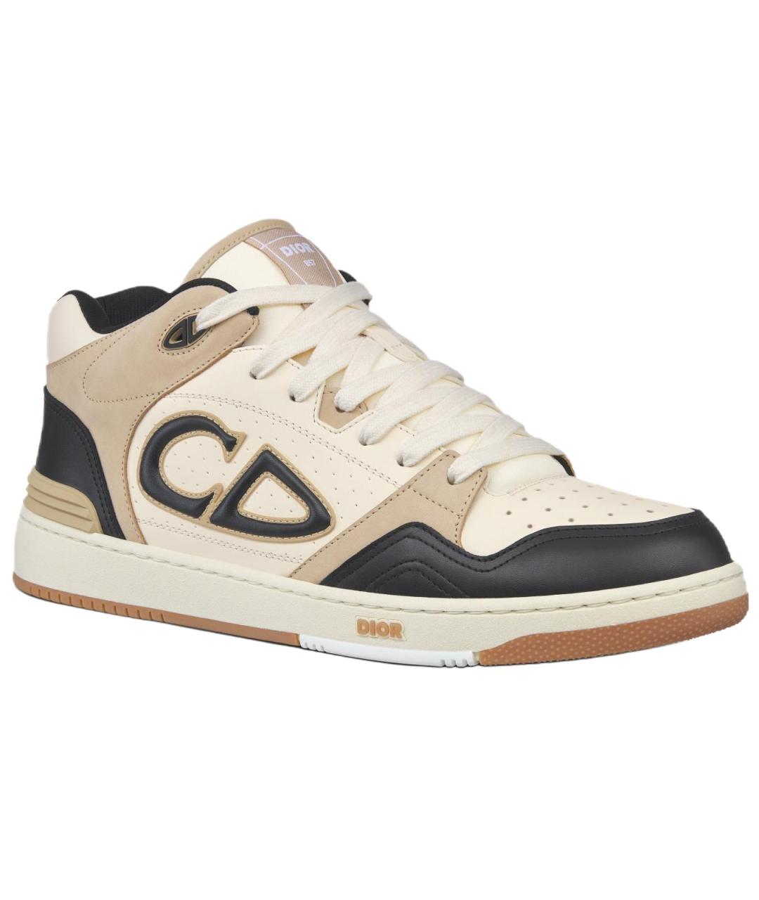 CHRISTIAN DIOR Бежевые низкие кроссовки / кеды, фото 3
