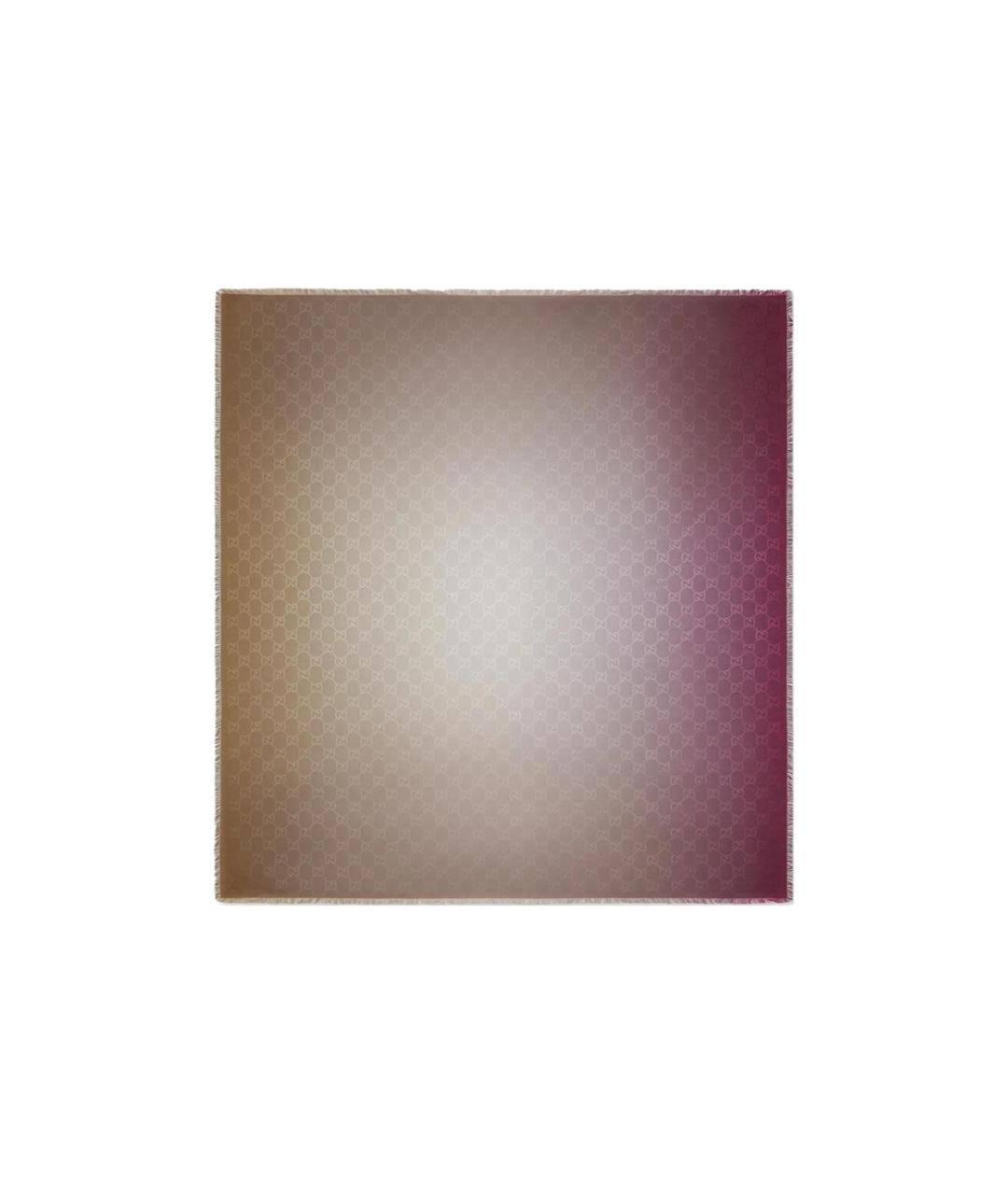 GUCCI Розовый шелковый шарф, фото 3