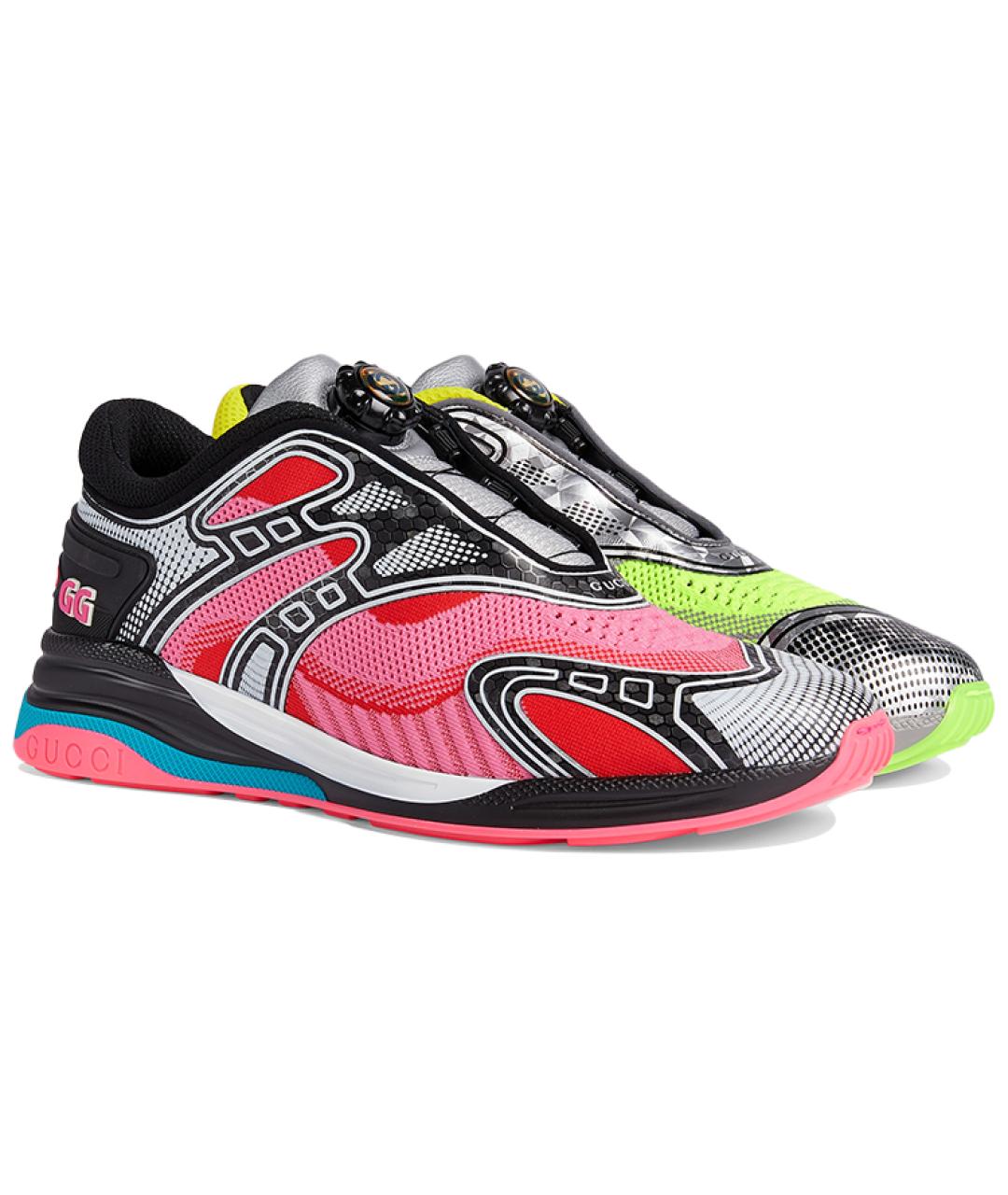 GUCCI Розовые низкие кроссовки / кеды, фото 3