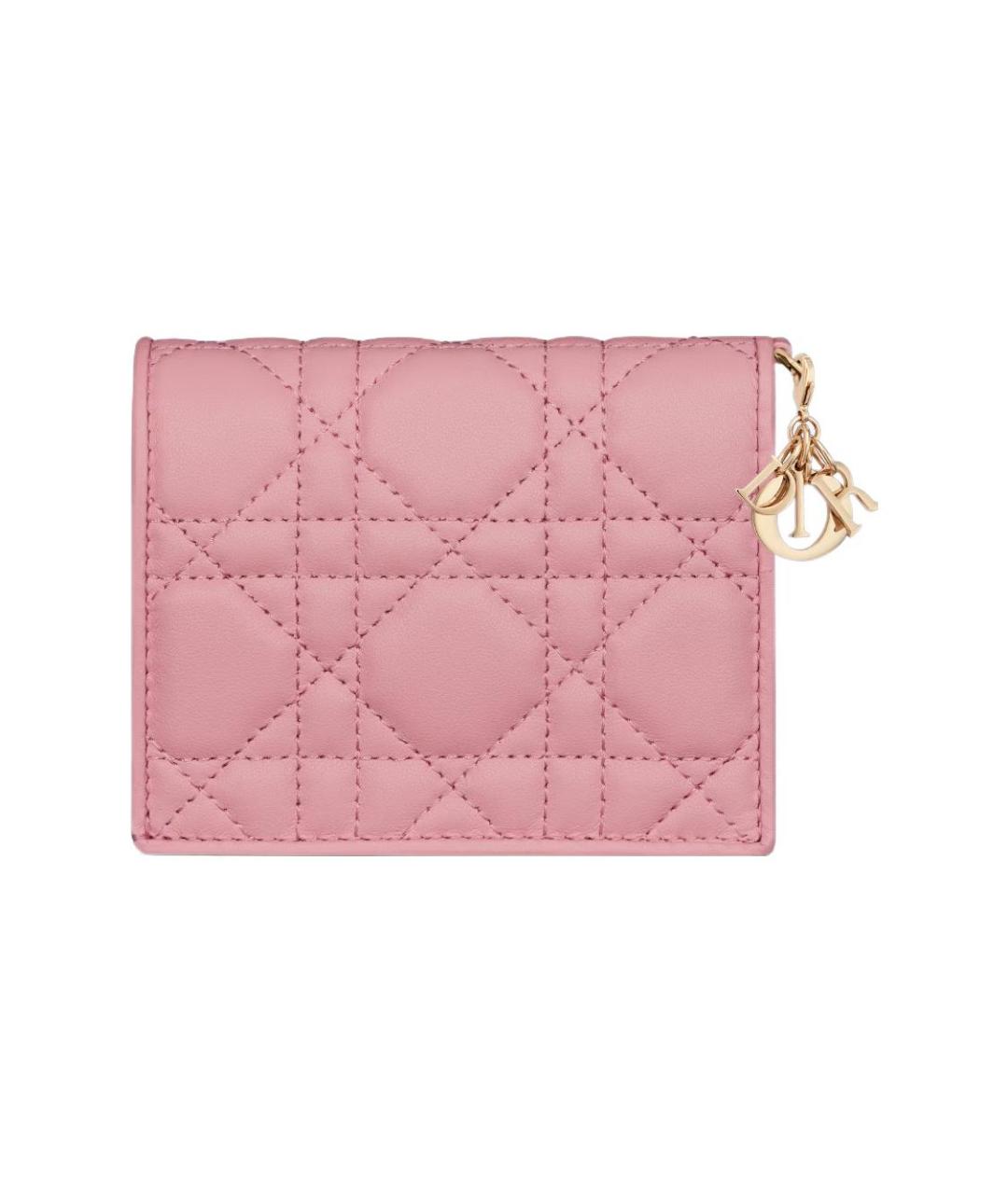 CHRISTIAN DIOR Розовый кожаный кошелек, фото 3