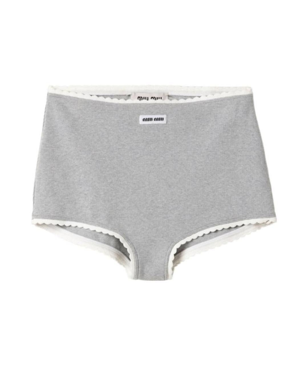 MIU MIU Серые трусы, фото 1
