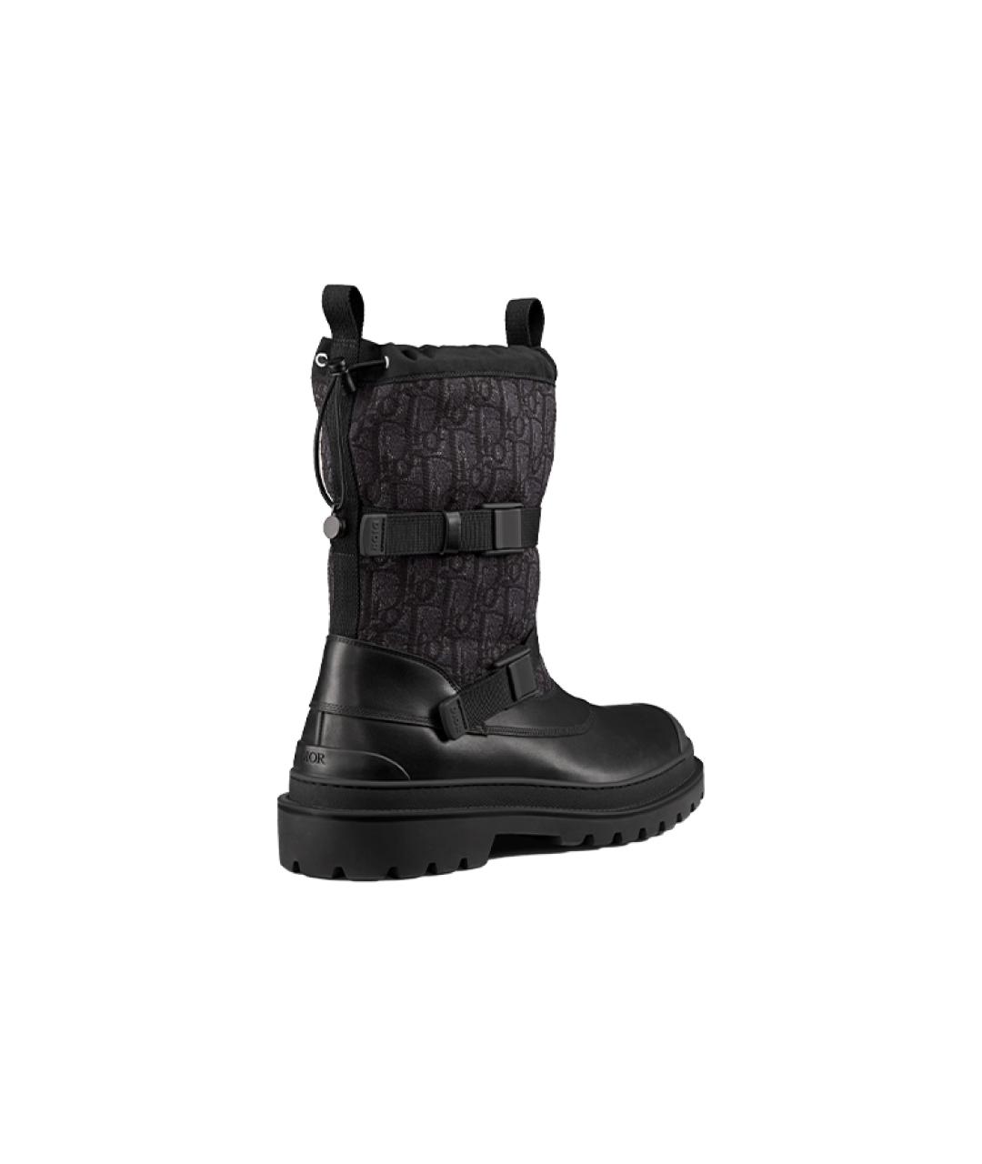 CHRISTIAN DIOR Черные кожаные высокие ботинки, фото 3