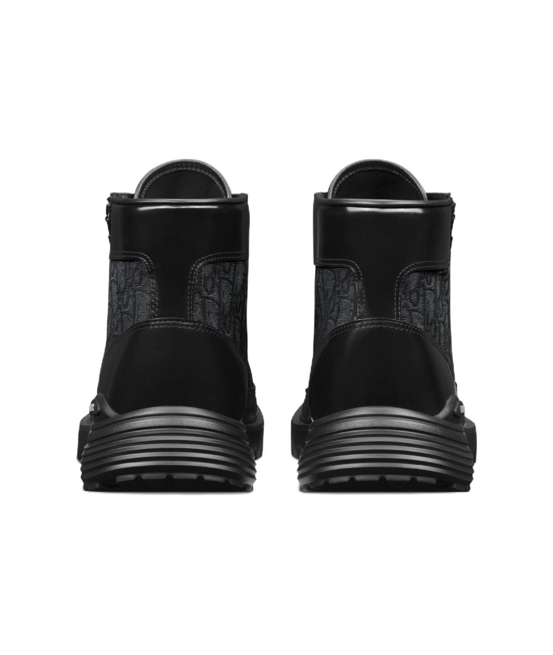 CHRISTIAN DIOR Черные кожаные высокие ботинки, фото 4