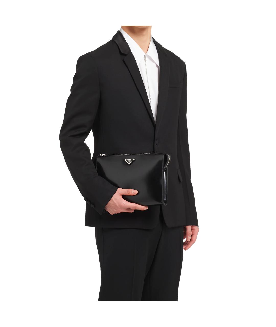 PRADA Черная кожаная папка для документов, фото 4