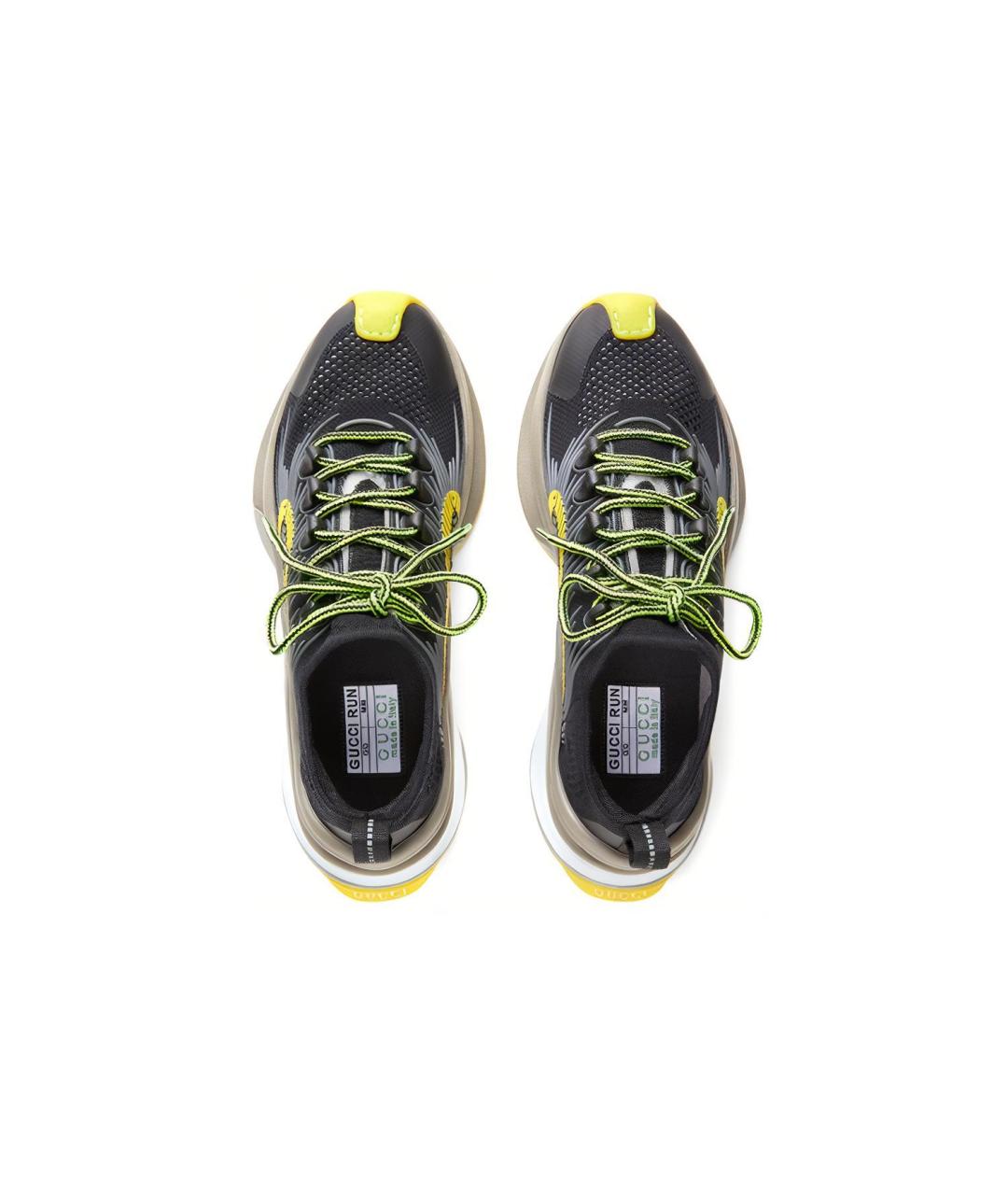 GUCCI Черные синтетические кроссовки, фото 4