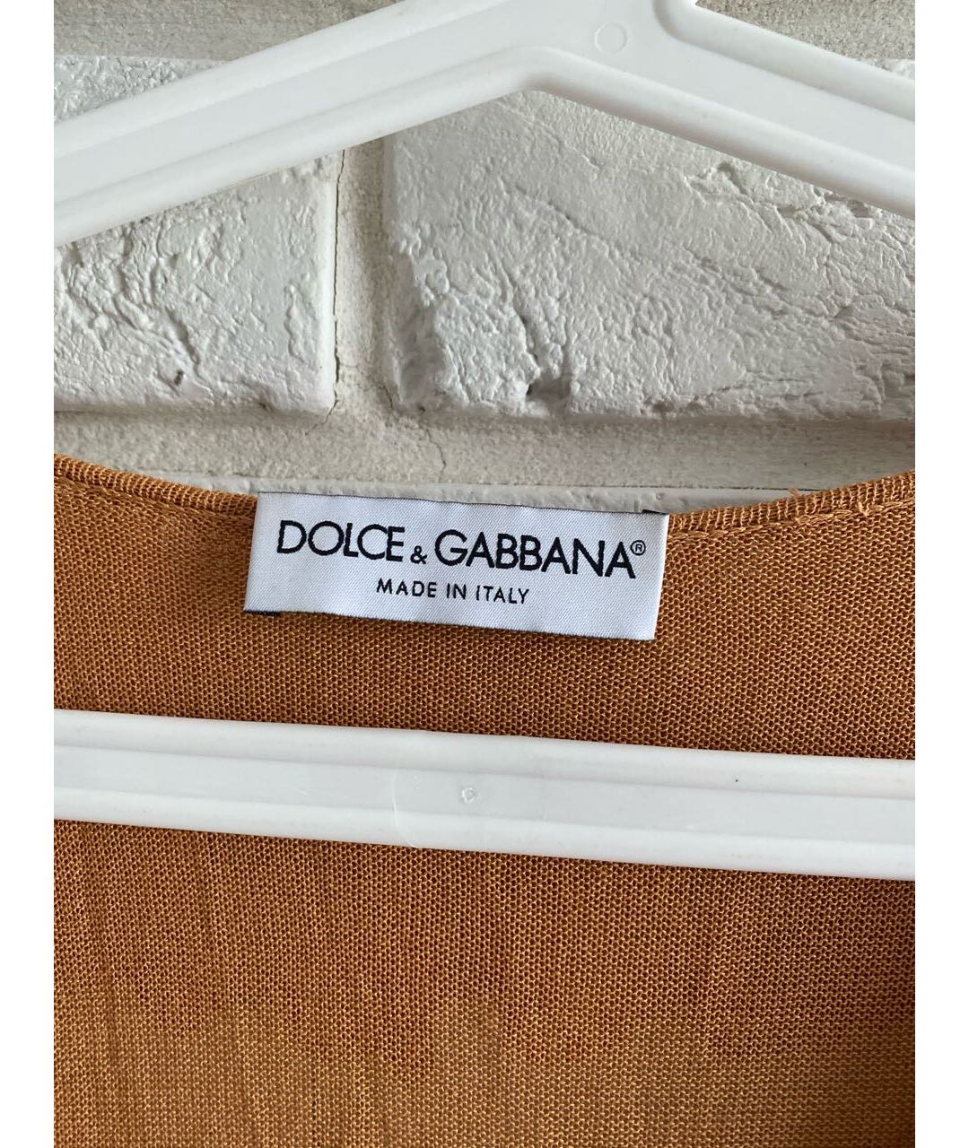 DOLCE&GABBANA Коричневая синтетическая рубашка, фото 3