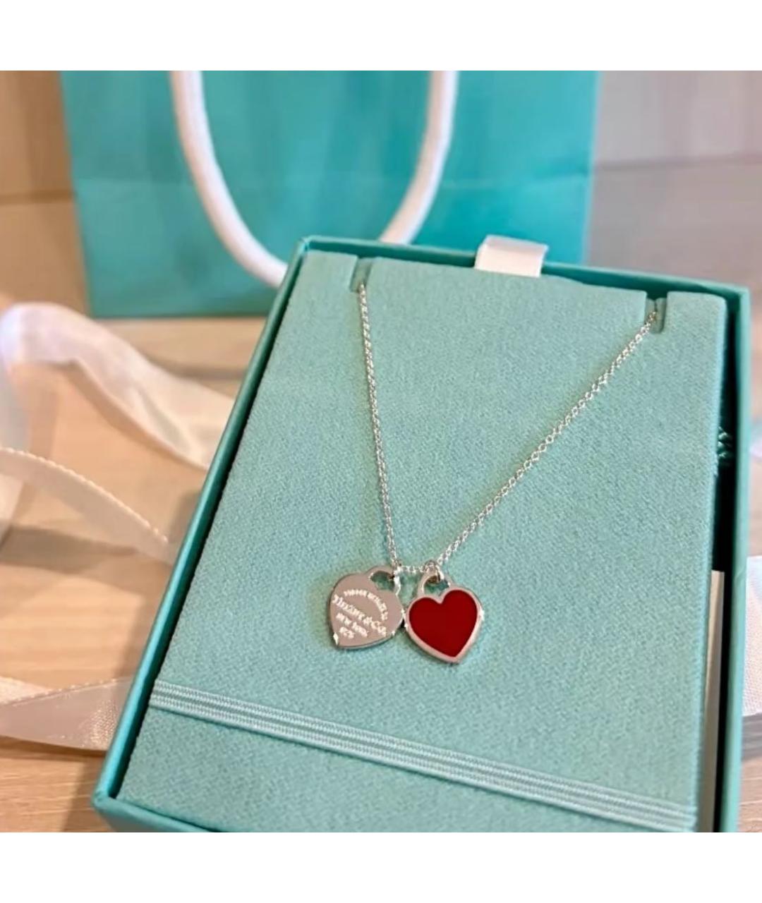 TIFFANY&CO Красная серебряная подвеска, фото 6