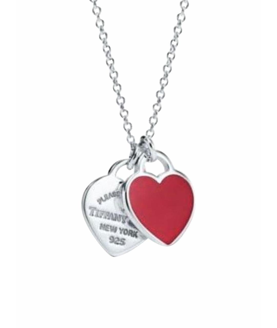 TIFFANY&CO Красная серебряная подвеска, фото 1