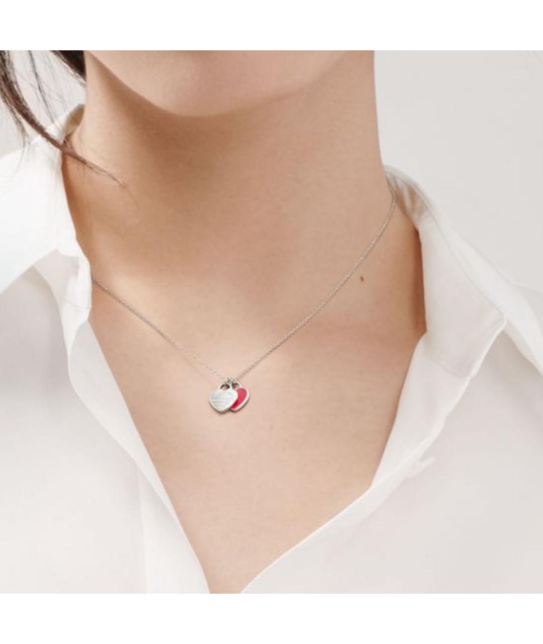 TIFFANY&CO Красная серебряная подвеска, фото 3