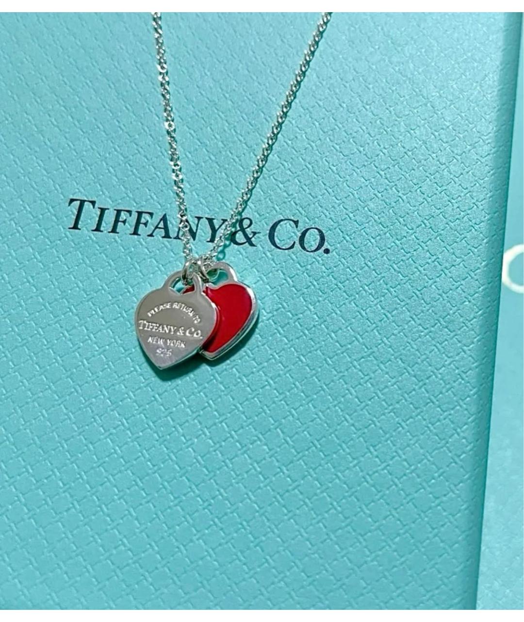 TIFFANY&CO Красная серебряная подвеска, фото 7